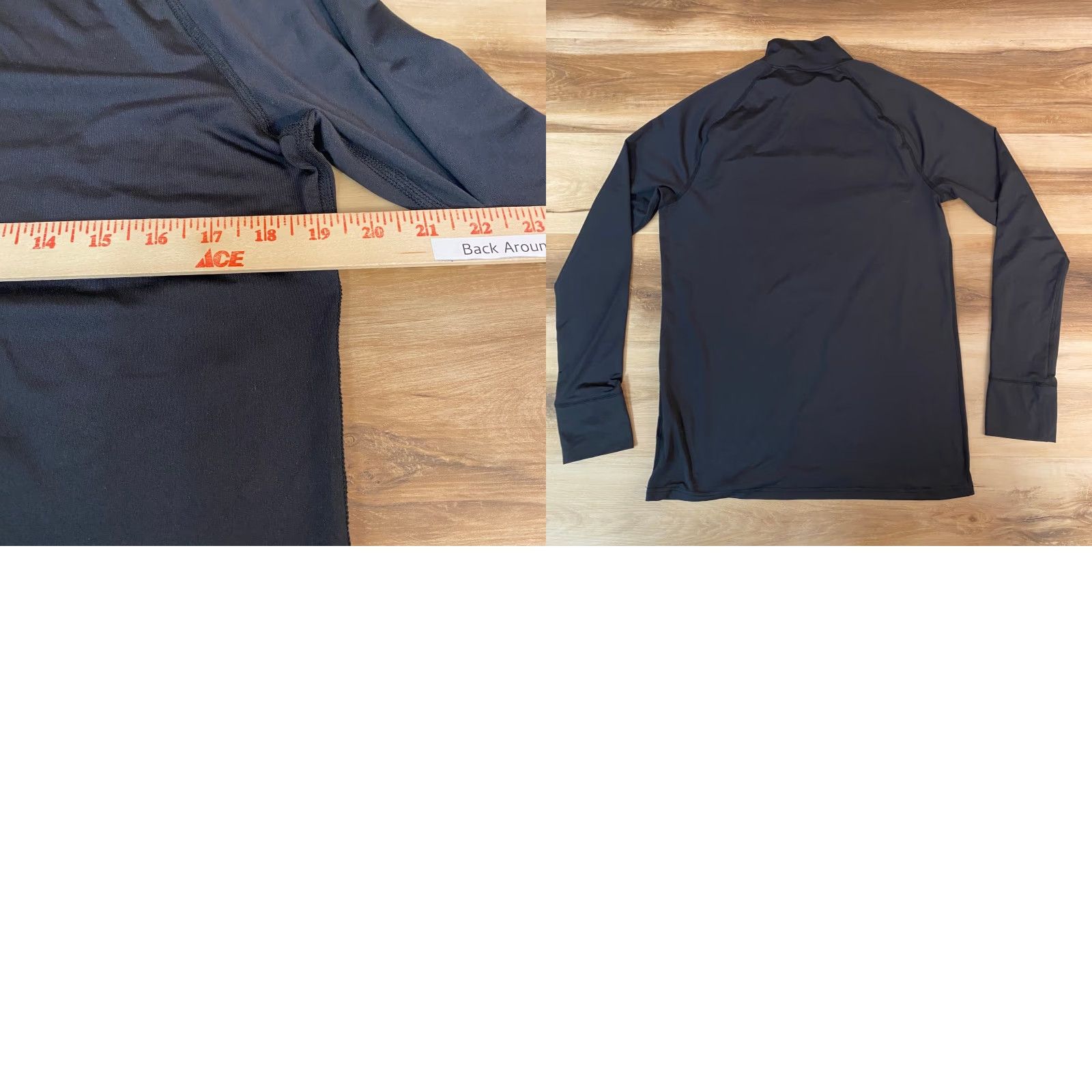 Lands' End Lands' End Mock Neck Shirt Mens MT Long Sleeve Pullover Athletic Top Black M/T Size US M / EU 48-50 / 2 - 8 Thumbnail