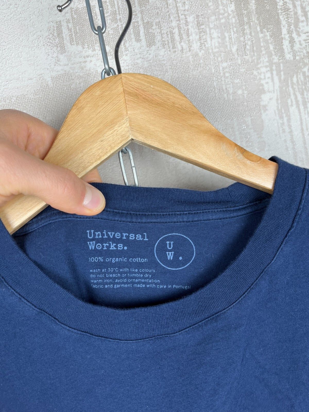 Universal Works Universal Works Print Pocket Men's T-shirt Size L Navy Blue Size US L / EU 52-54 / 3 - 10 Thumbnail