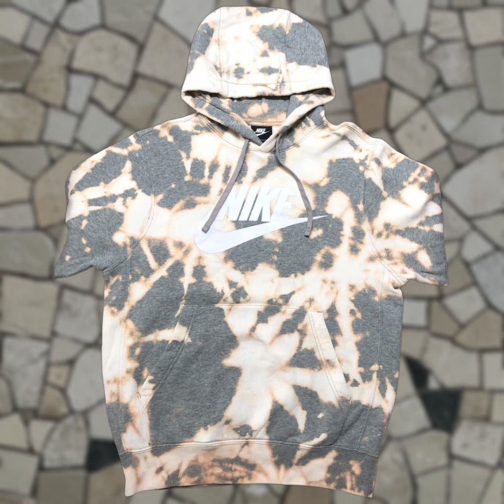 Nike Nike Hoodie Mens Small Spell Out Gray Tie Dye Acid Wash Logo 90s Sportswear Pullover Sweatshirt Card Colorful Big Logo Size US S / EU 44-46 / 1 - 1 Thumbnail