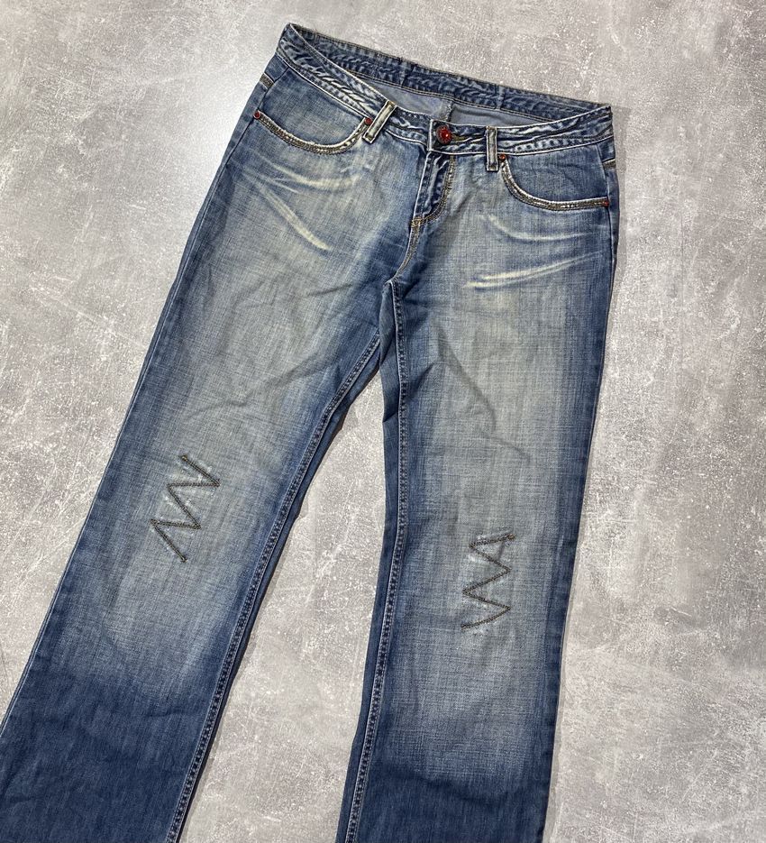 Iceberg Vintage Y2K ICEBERG Jeans Heart pocket embroidered logo Size 31" - 2 Thumbnail