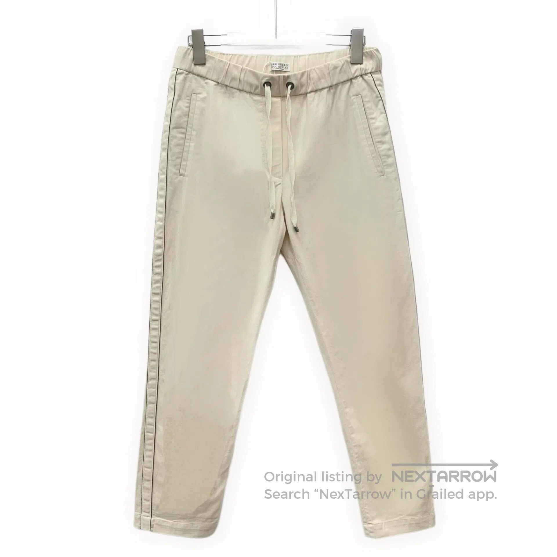 Saint Laurent Paris Saint Laurent Paris Khaki Cotton Drawstring Casual Trouser Size US 40 / EU 56 - 1 Thumbnail