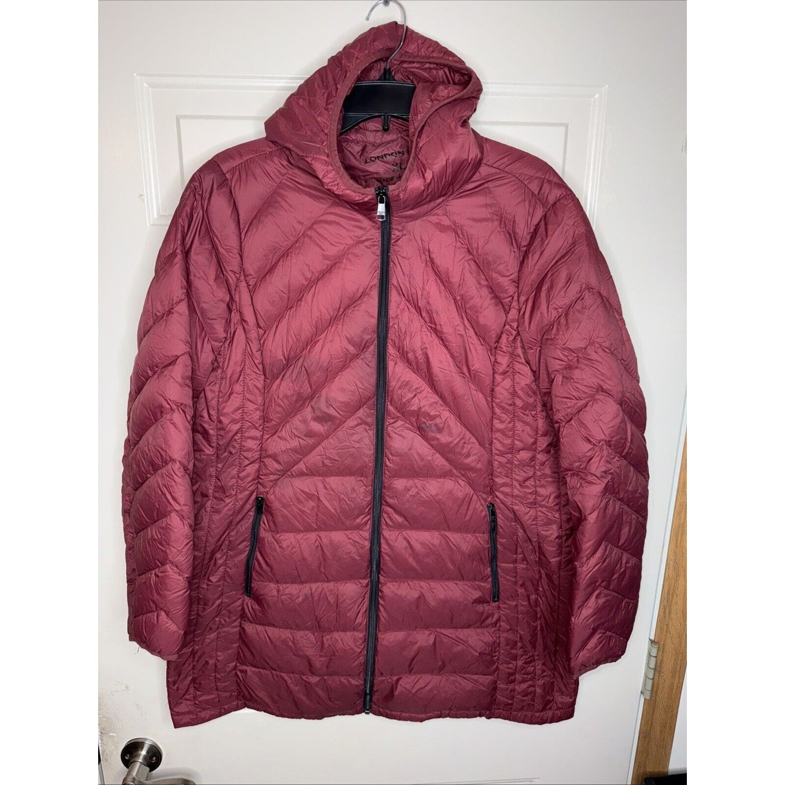 London Fog London Fog Parka Puffer Jacket Women’s XL Maroon Packable Size XL / US 12-14 / IT 48-50 - 1 Thumbnail