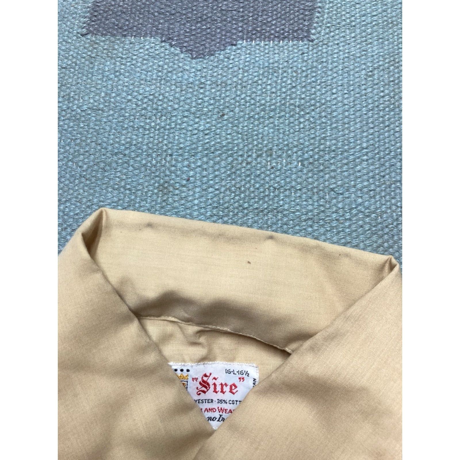 Vintage VINTAGE 60s 70s button shirt short sleeve pale yellow lightweight cotton Large Mens Shirt Size US L / EU 52-54 / 3 - 4 Thumbnail