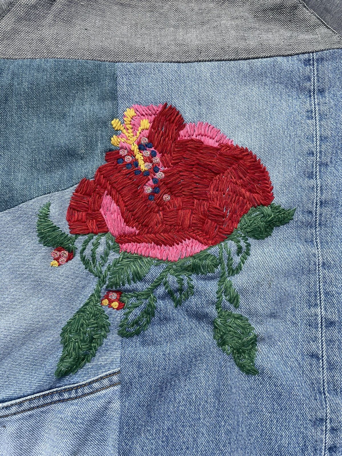Kapital Kapital Palm Tree Reversible Denim Bomber Jacket Size US L / EU 52-54 / 3 - 6 Thumbnail