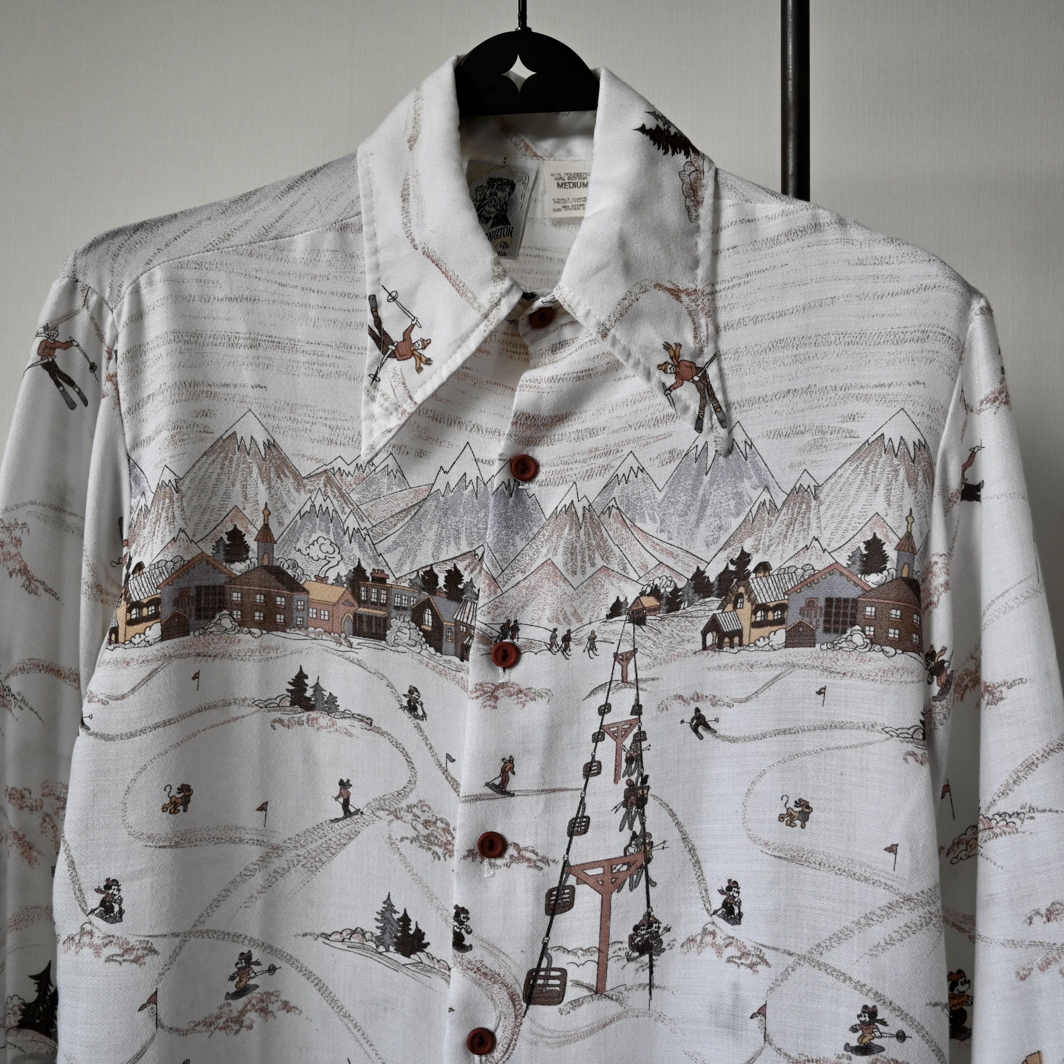 Kennington Ltd. VTG 1970s Kennington mickey mouse in snow mountain shirt Size US M / EU 48-50 / 2 - 6 Thumbnail