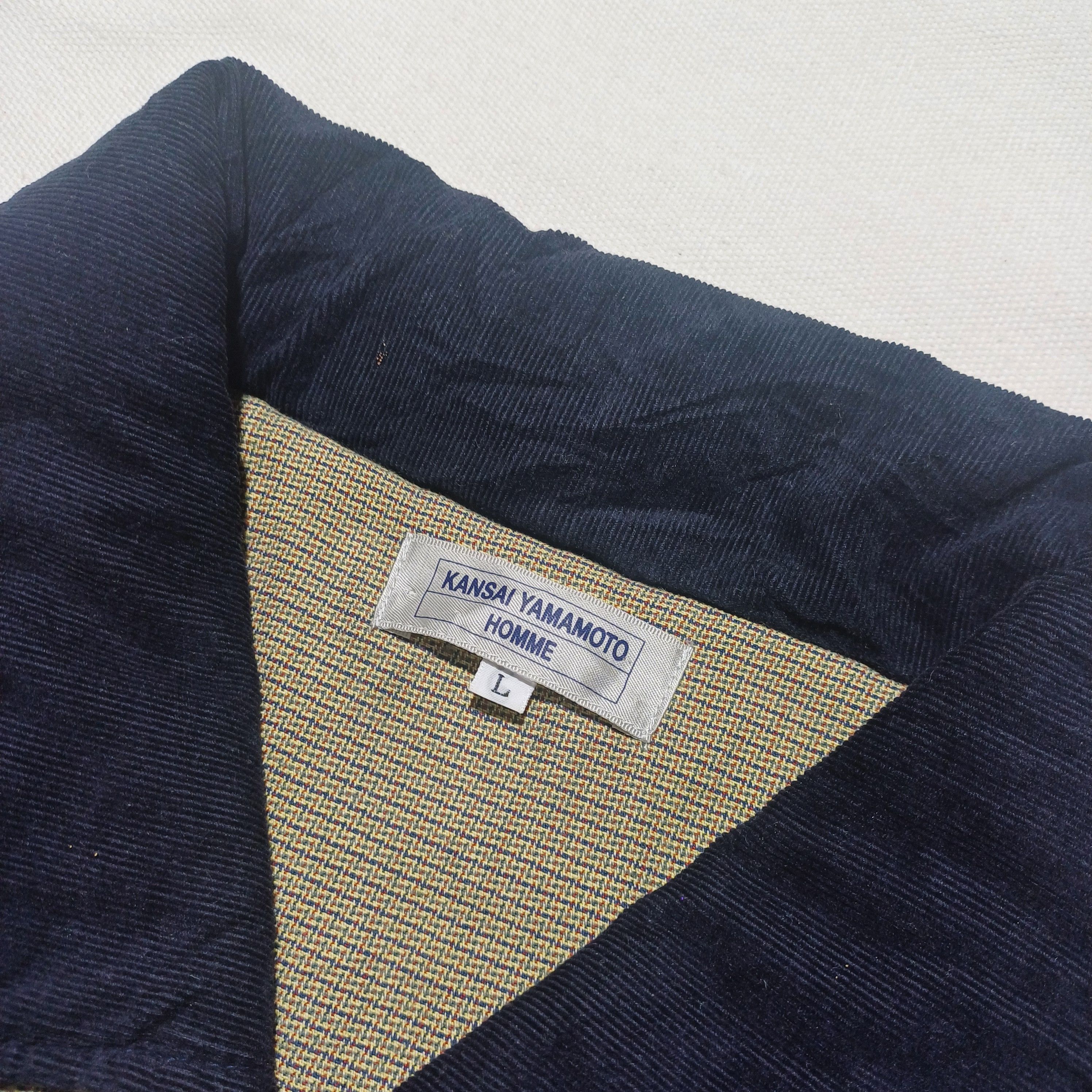 Kansai Yamamoto Quilted Jacket Vintage Corduroy Collar Size US L / EU 52-54 / 3 - 3 Thumbnail