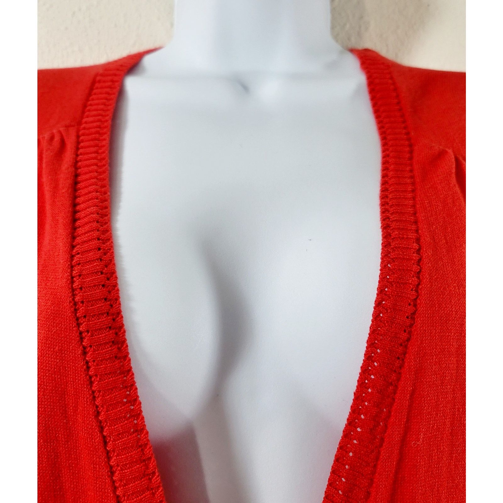 Other Lane Bryant Red Cardigan Sweater 18 20 Lightweight Soft Size XXL / US 16-18 / IT 52-54 - 6 Thumbnail