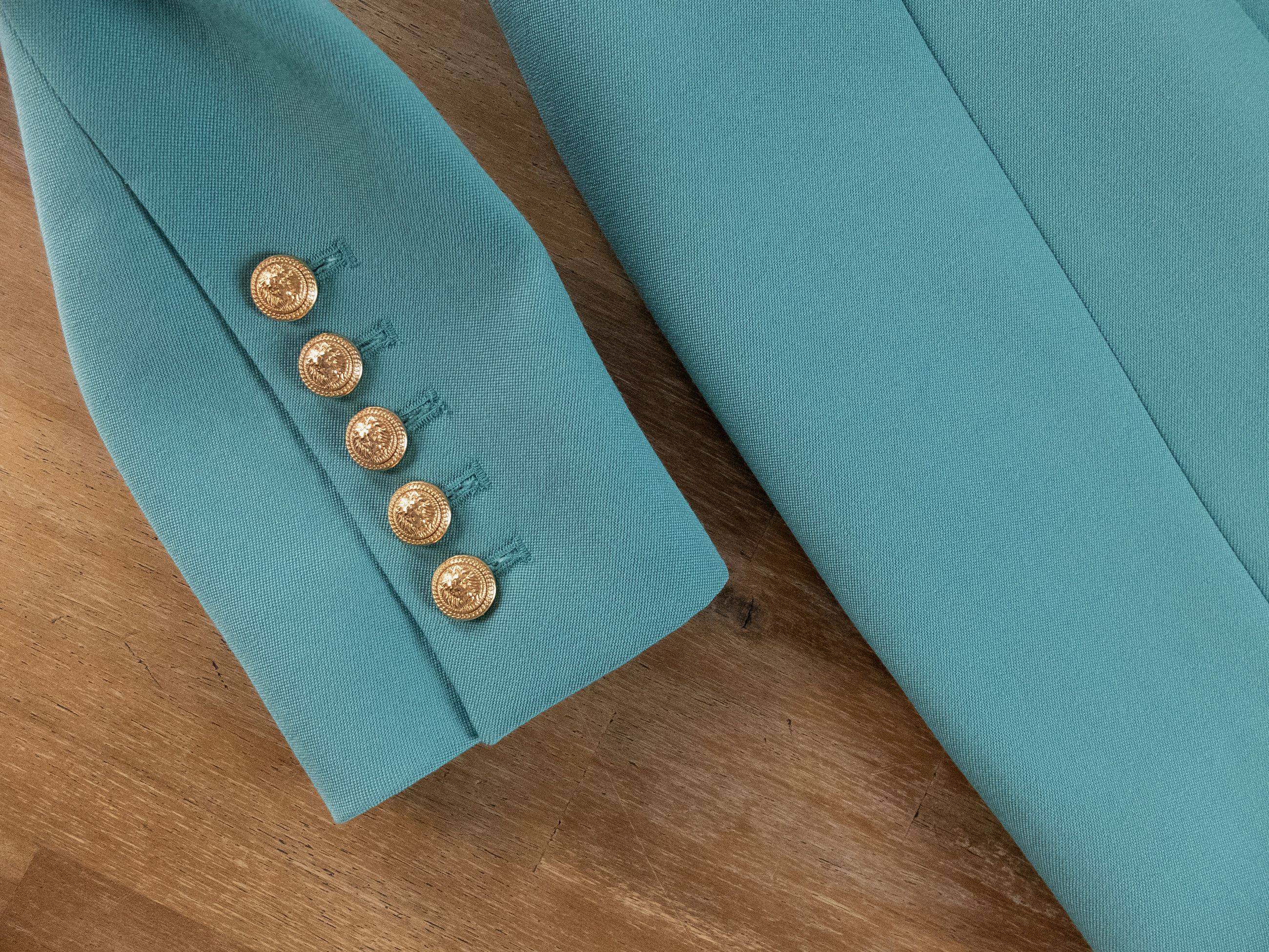 Balmain BALMAIN green wool single button mini jacket dress 6 / 38 FR Size M / US 6-8 / IT 42-44 - 9 Thumbnail
