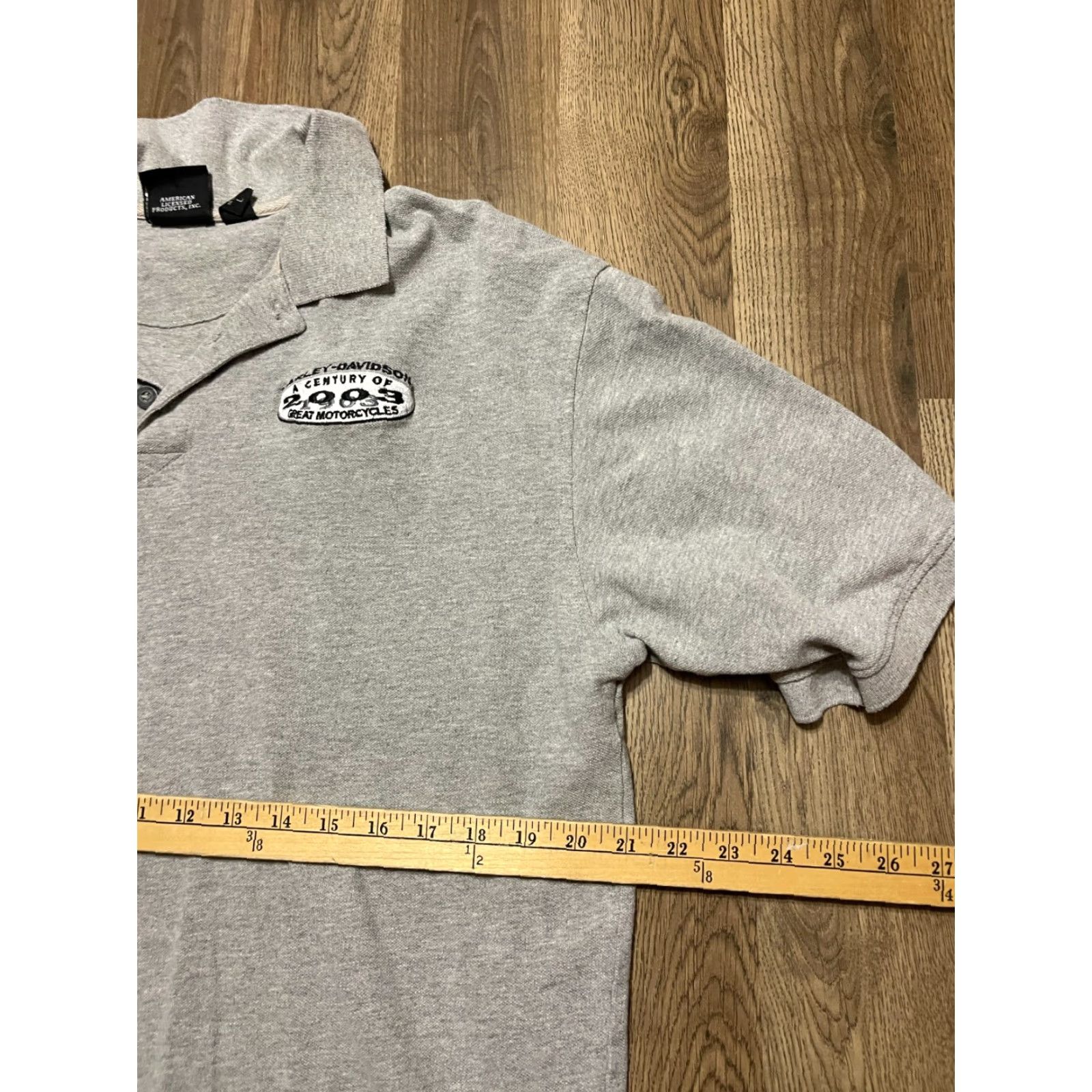 Harley Davidson Harley-Davidson Shirt Mens Large Gray 2003 Great Motorcycles Polo Short Sleeve Vintage: No (omit N/A) Size US L / EU 52-54 / 3 - 5 Thumbnail