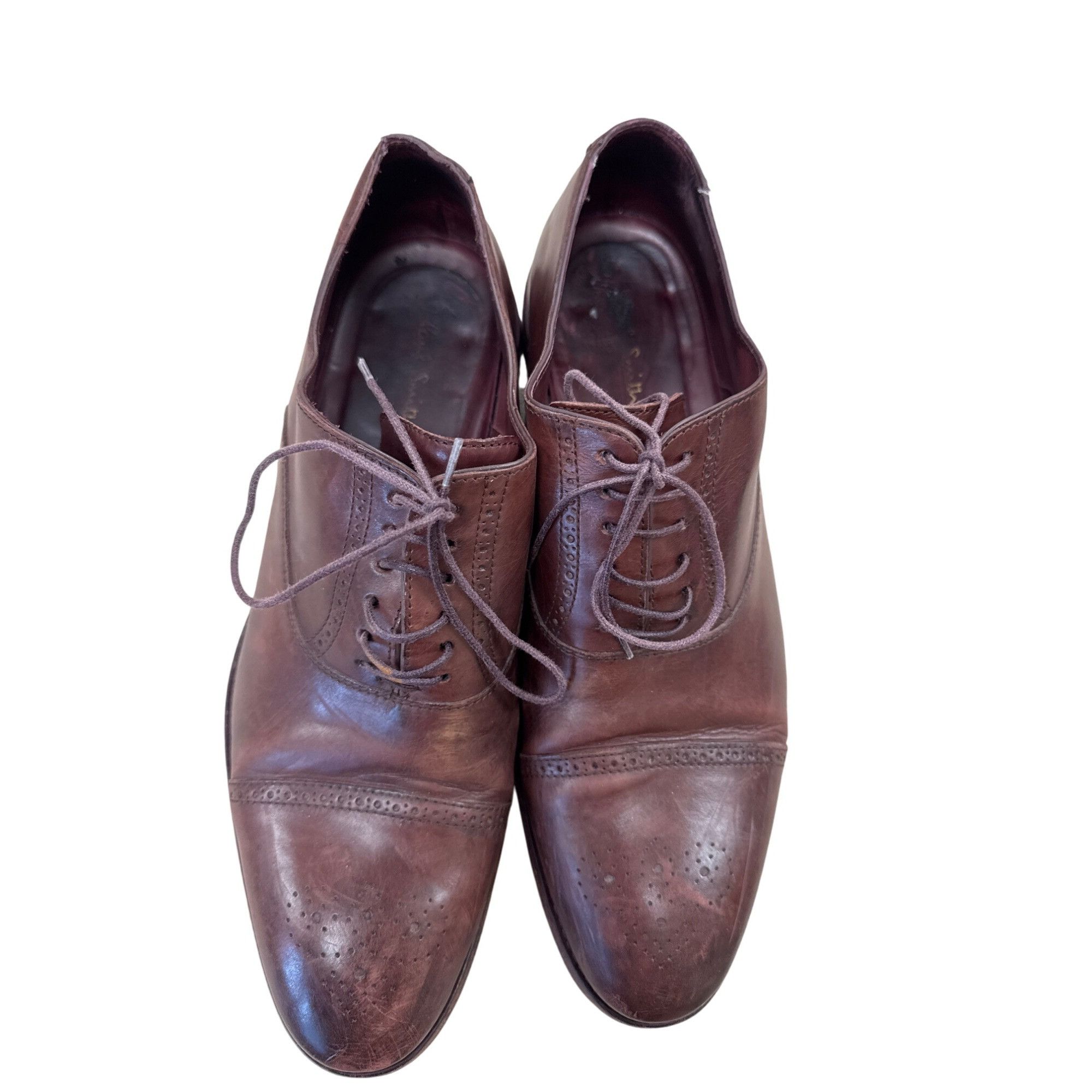 Paul Smith Paul Smith Mens Brown Leather Oxford Shoes Size 9 SKU 7039 Size US 9 / EU 42 - 9 Thumbnail
