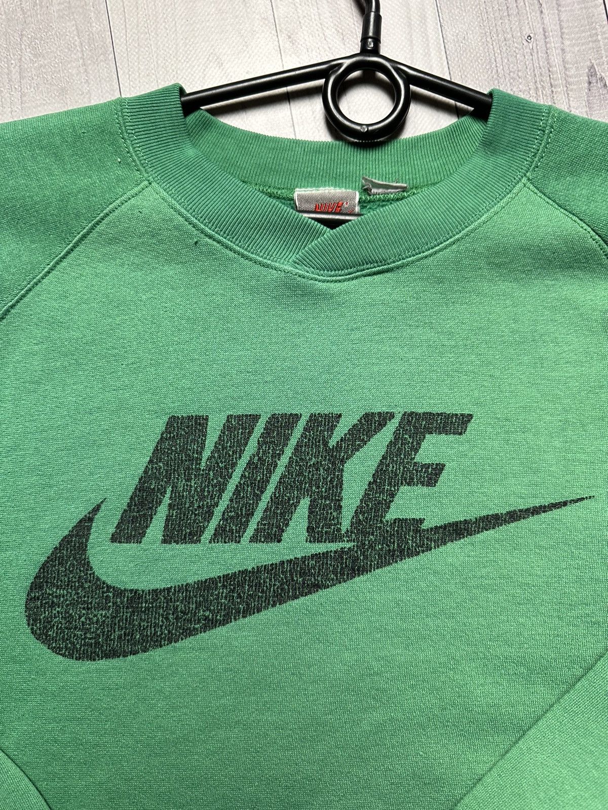 Nike × Vintage Vintage Nike sweatshirt logo green rare size S Size US S / EU 44-46 / 1 - 4 Thumbnail