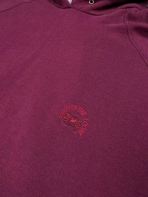 Fruit Of The Loom Vintage Fruit of the Loom hoodie, burgundy, XXL Size US XXL / EU 58 / 5 - 4 Thumbnail