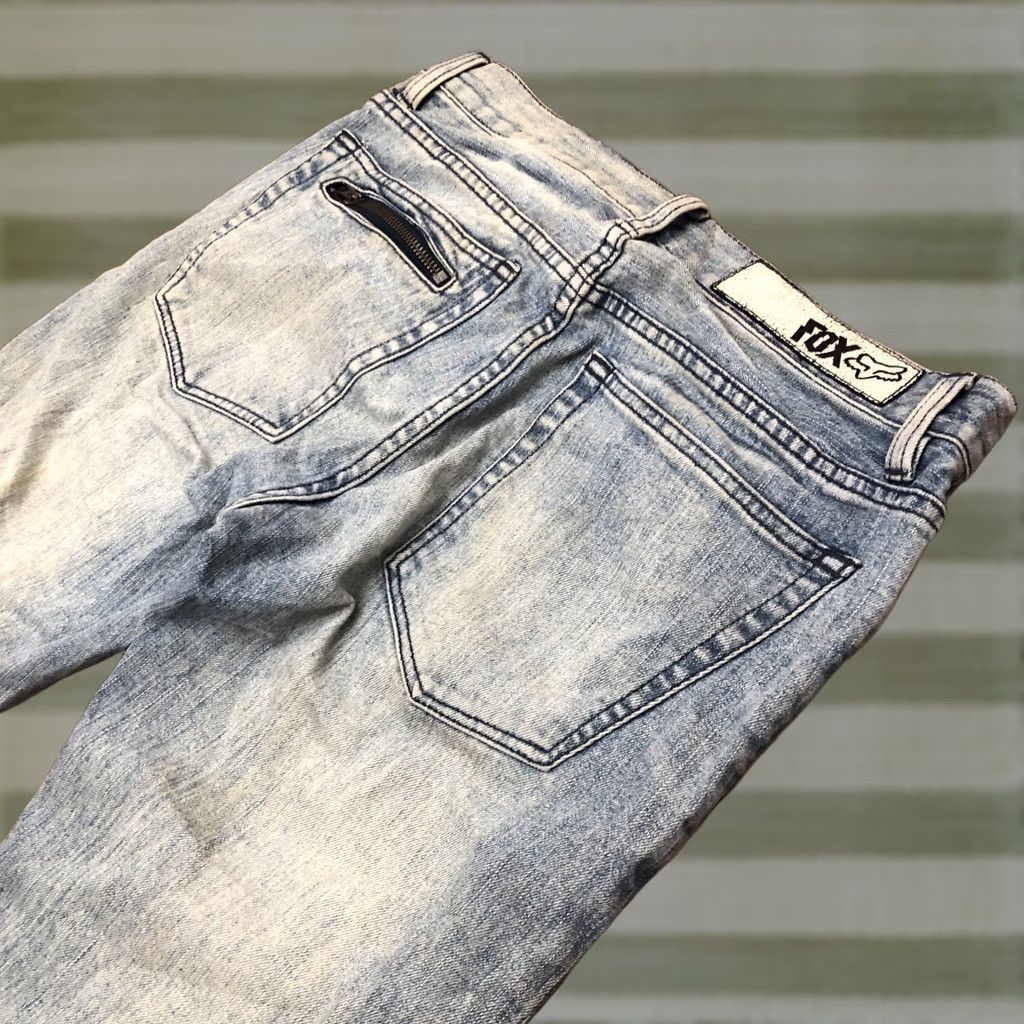 Fox Racing Fox Denim Jeans Regular Straight Leg 30x30 Blue Light Wash Fox Racing Mens Womens Size 30" / US 8 / IT 44 - 1 Thumbnail