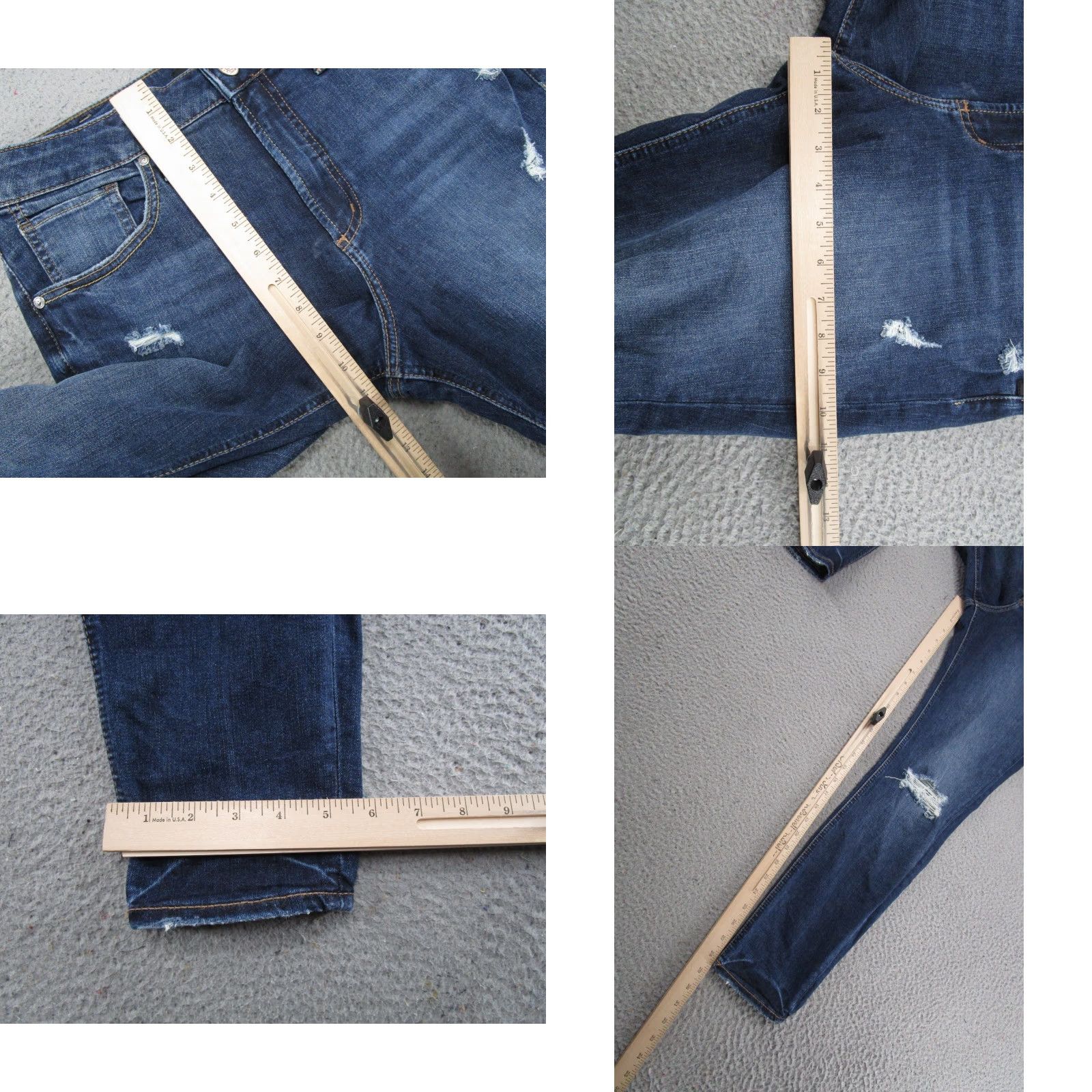 Silver Jeans Co. Silver Jeans Co Avery Skinny Jeans Women 32x29 Blue Stretch Distressed Size 24" / US 00 / IT 34 - 8 Thumbnail