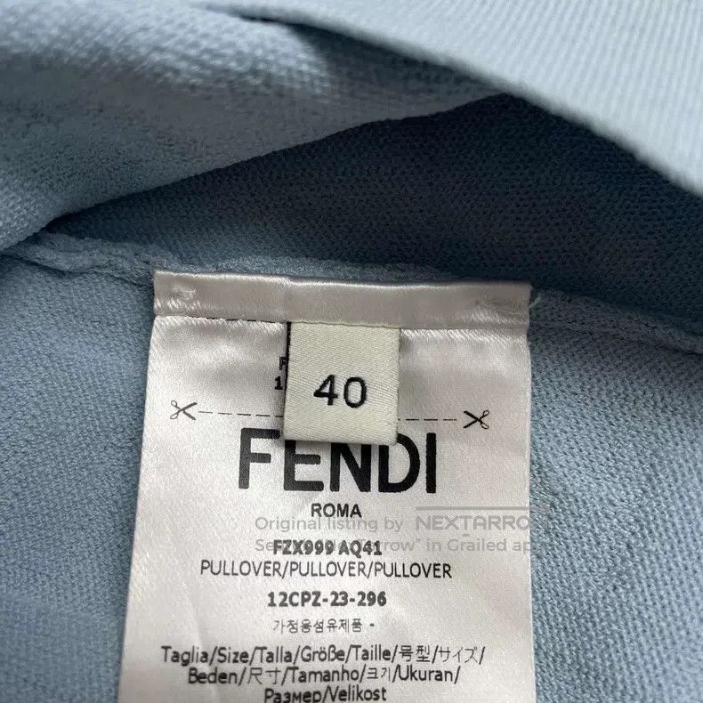Fendi Fendi Letter print round neck intermittent knit sweater/li Size XS / US 0-2 / IT 36-38 - 5 Thumbnail