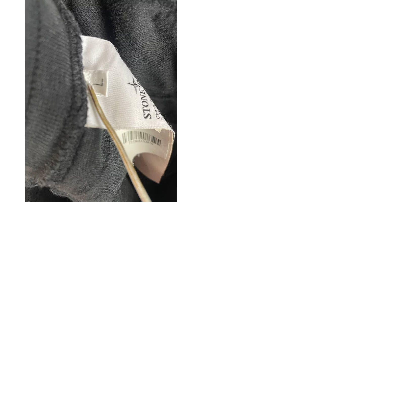 Stone Island Stone Island Mens Pant L Black Cotton Drawstring Joggers Pockets Cargo Pocket Slash Pocket Regular Waist 32in Inseam 31in Size US 33 - 9 Thumbnail