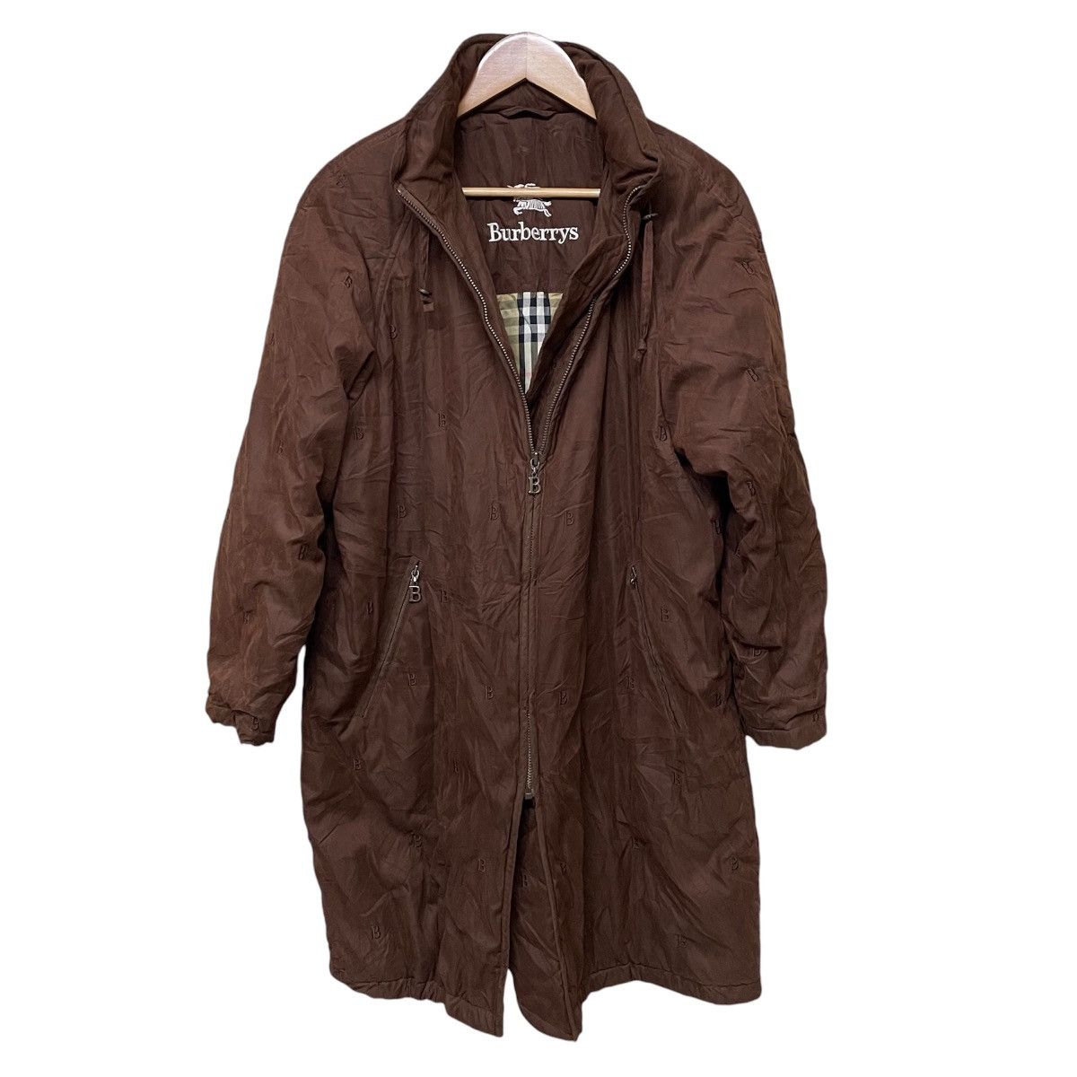 Burberry × Designer × Vintage Vintage Burberrys Novacheck Suede “B” Logo Parka Size US L / EU 52-54 / 3 - 1 Thumbnail