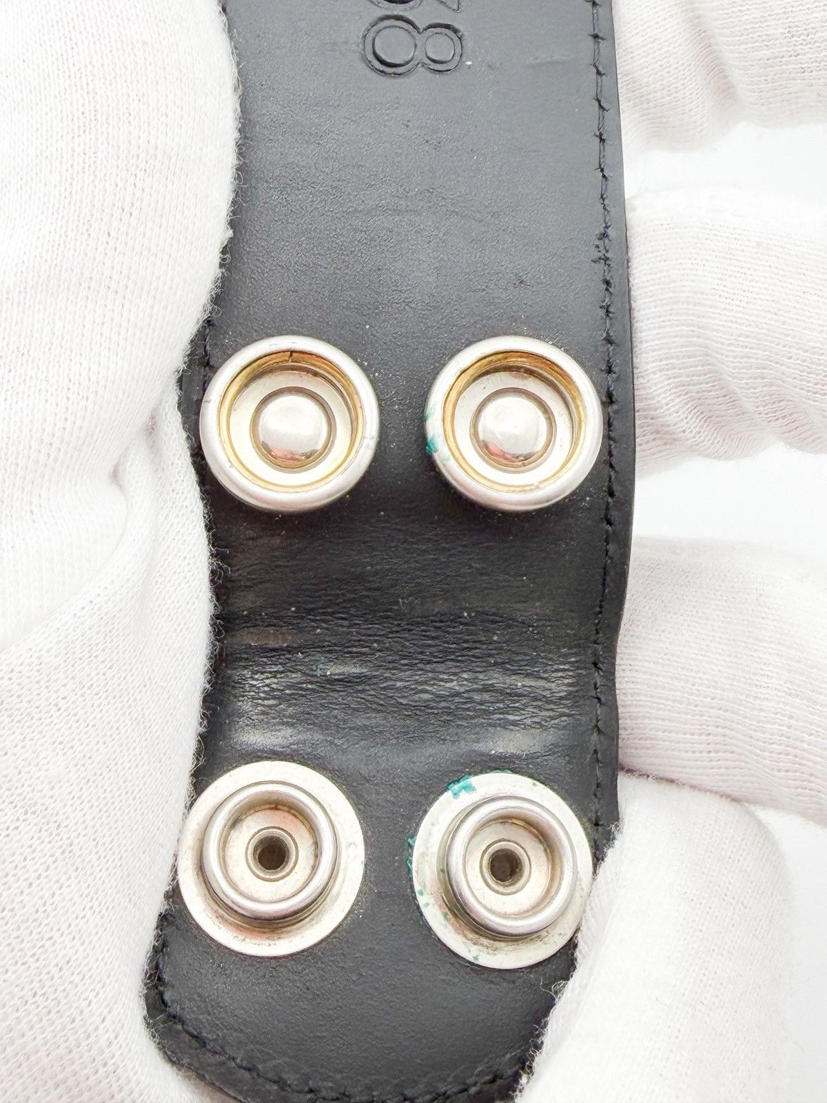 Chrome Hearts RARE! Chrome Hearts black leather belt strap (no buckle) Size 38 - 4 Thumbnail