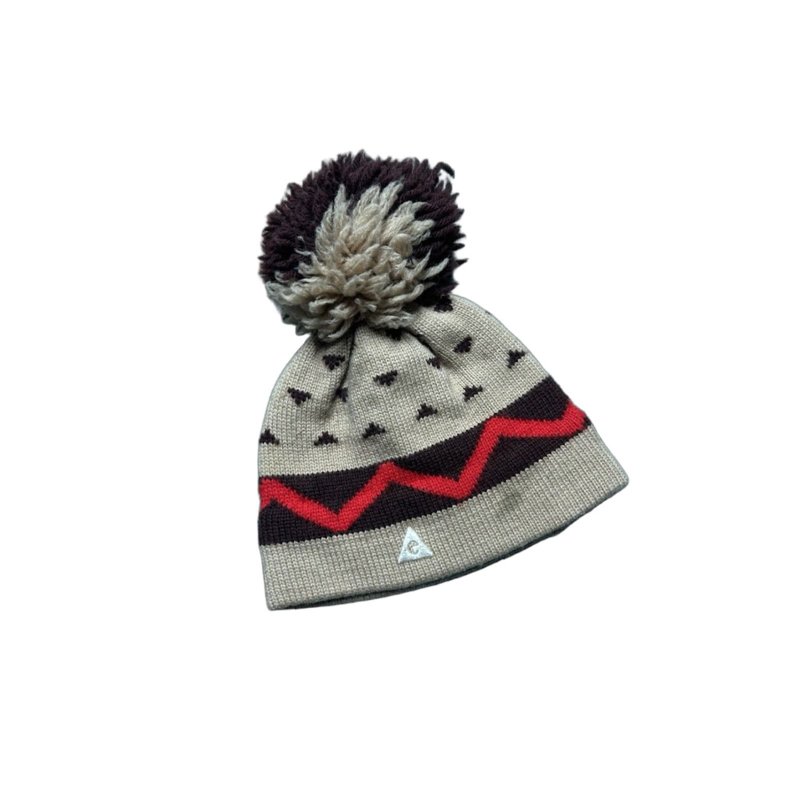 Vintage VINTAGE Gerry Aztec Geometric Pure Wool Knit Beanie Pom Adult OSFA OSFA Size ONE SIZE - 1 Thumbnail