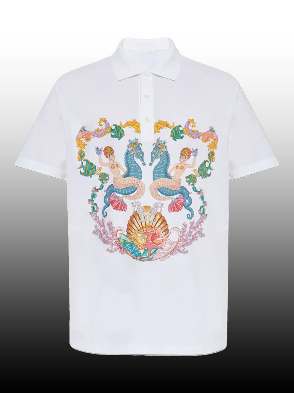 Designer Classic White Men's Polo Shirt Size US S / EU 44-46 / 1 - 1 Thumbnail
