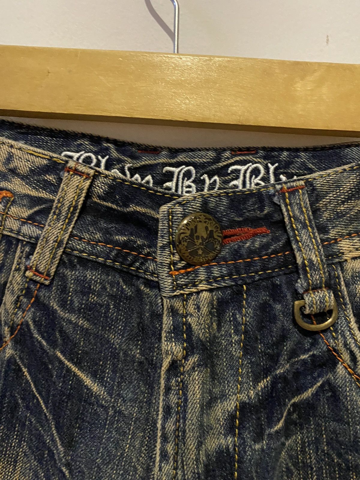 Japanese Brand Blow By Blue Distressed Denim Jeans Size US 30 / EU 46 - 6 Thumbnail