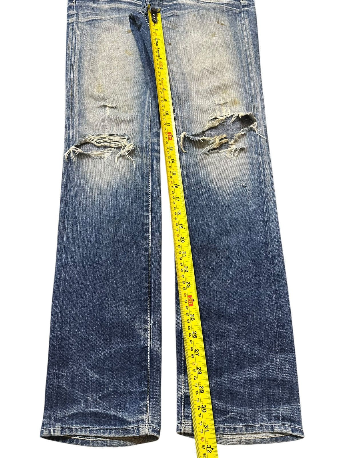 Vanquish Vintage Vanquish Blue Faded Stone Wash Distressed Jeans Size US 29 - 15 Thumbnail