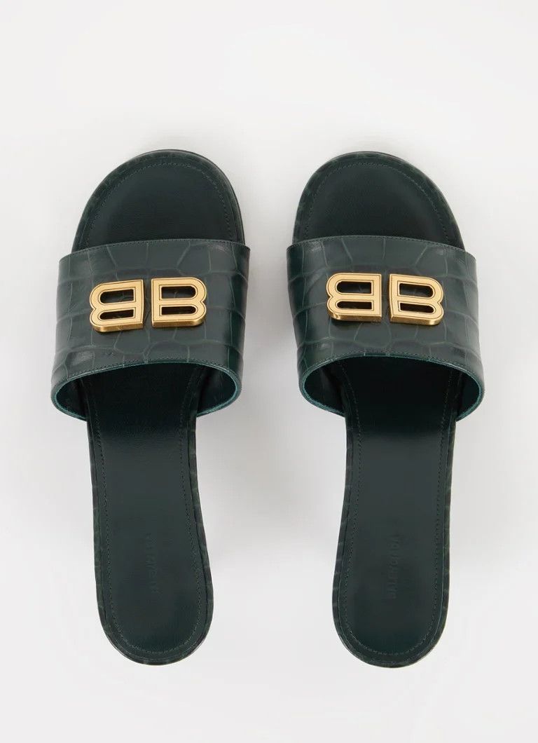 Balenciaga o1y0625 Mules in Dark Green Size US 6 / IT 36 - 4 Thumbnail