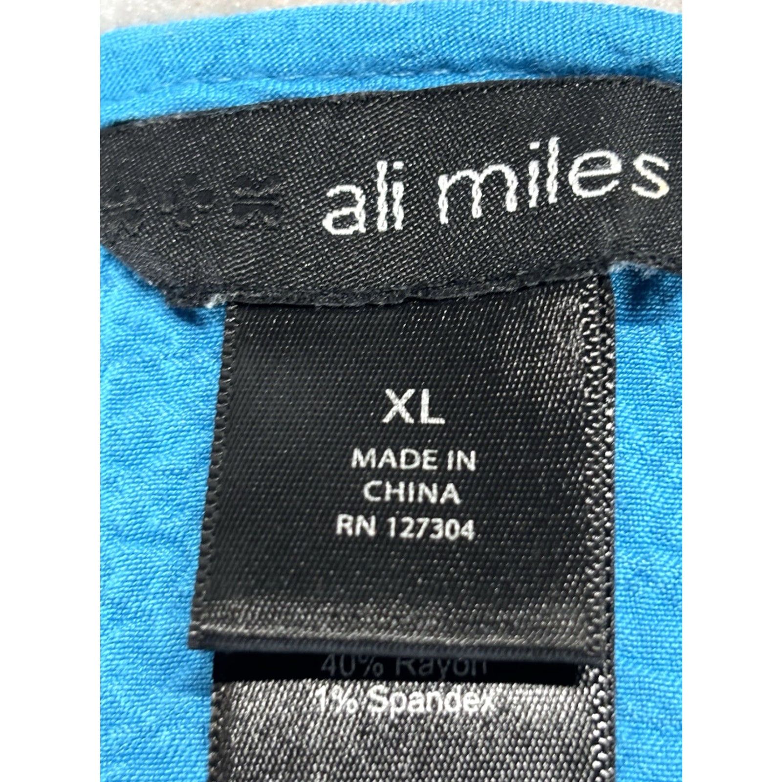 Vintage Ali Miles Tunic Top Shirt Sz Large Women’s Blue Lagenlook Black Buttons Crinkle Size L / US 10 / IT 46 - 6 Thumbnail