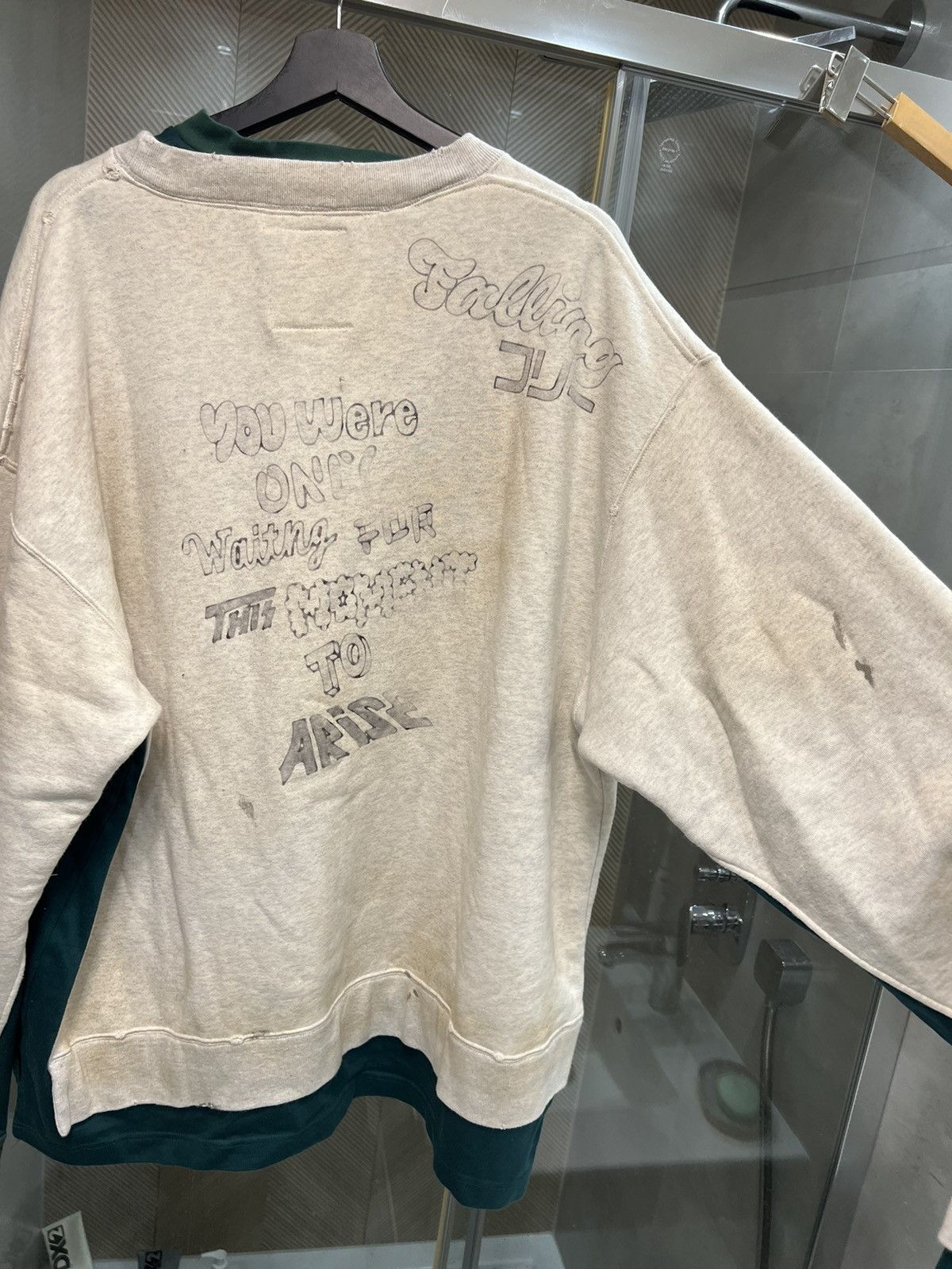Japanese Brand × Maison MIHARA YASUHIRO Layered distressed Lets Sing Tomorrow Sweatshirt Size US M / EU 48-50 / 2 - 7 Thumbnail