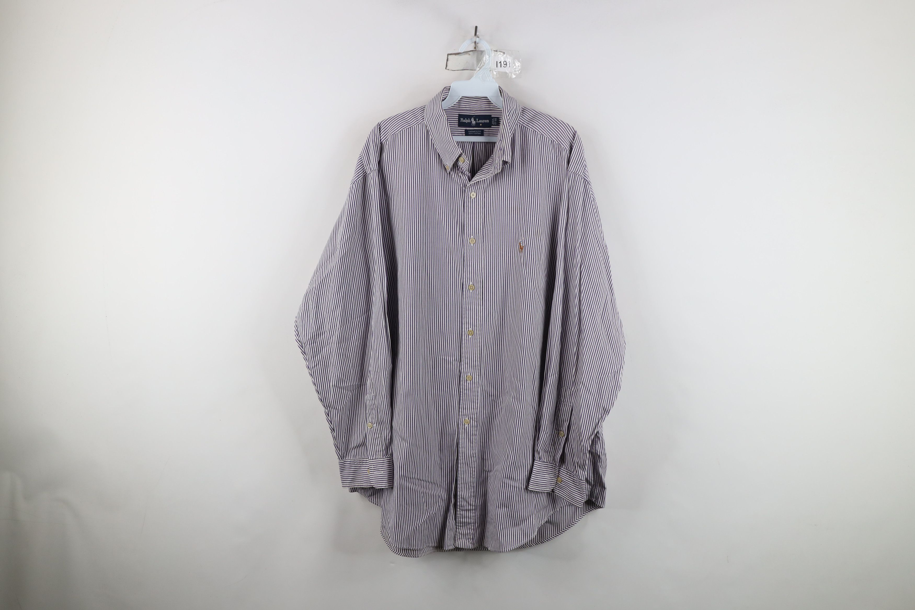 Ralph Lauren Vintage 90s Ralph Lauren Yarmouth Striped Button Down Shirt Size US L / EU 52-54 / 3 - 1 Thumbnail