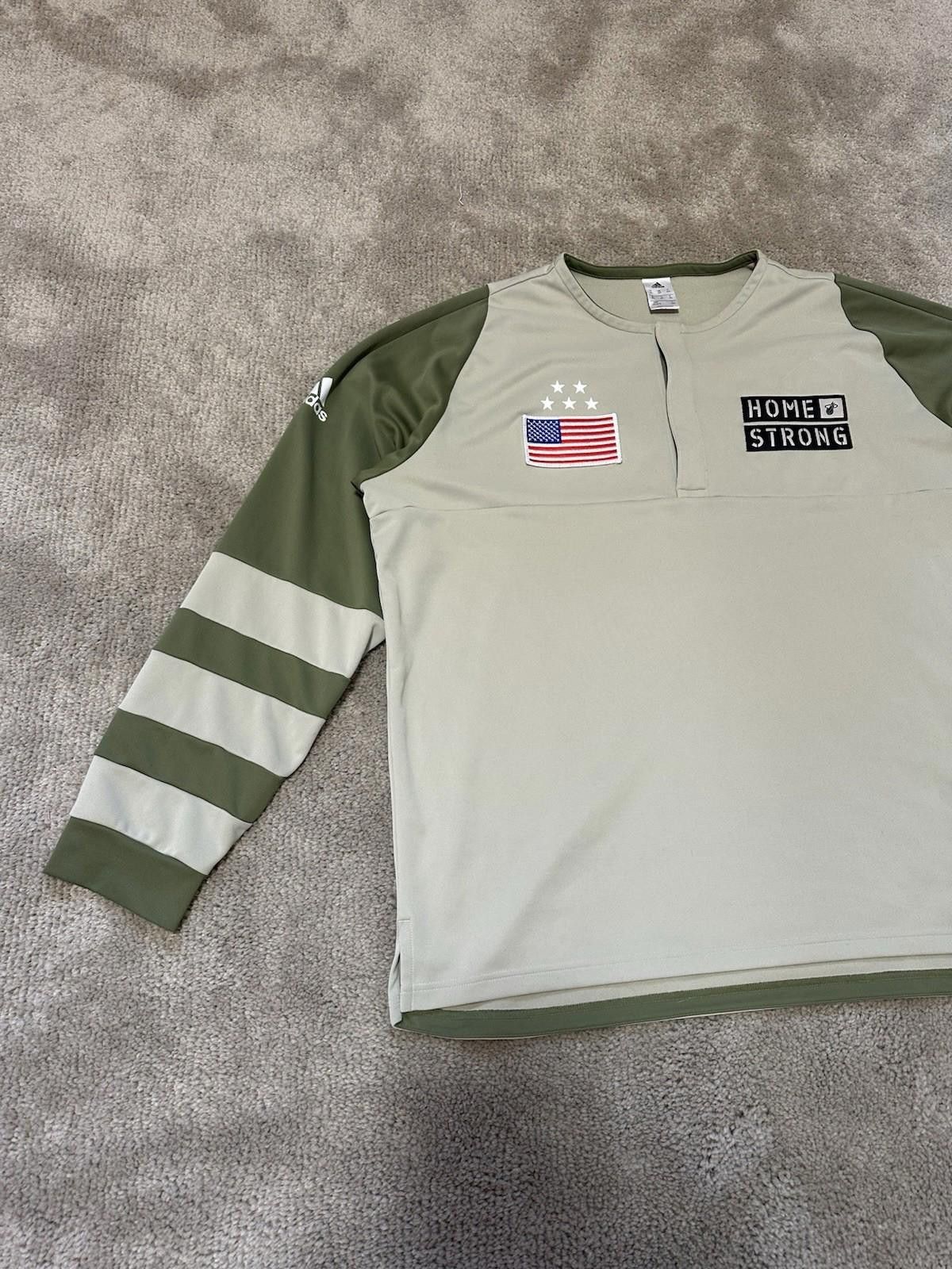 Adidas Adidas NBA Miami Heat Home Strong Military Training Shirt Size US XXL / EU 58 / 5 - 2 Thumbnail