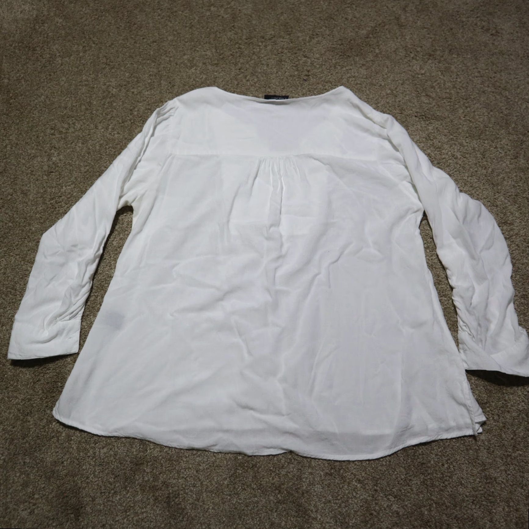 Vintage VINTAGE Lane Bryant Solid White Long Sleeve Blouse Adult Women's Size 14 Basic Mock Neck Size XL / US 12-14 / IT 48-50 - 8 Thumbnail