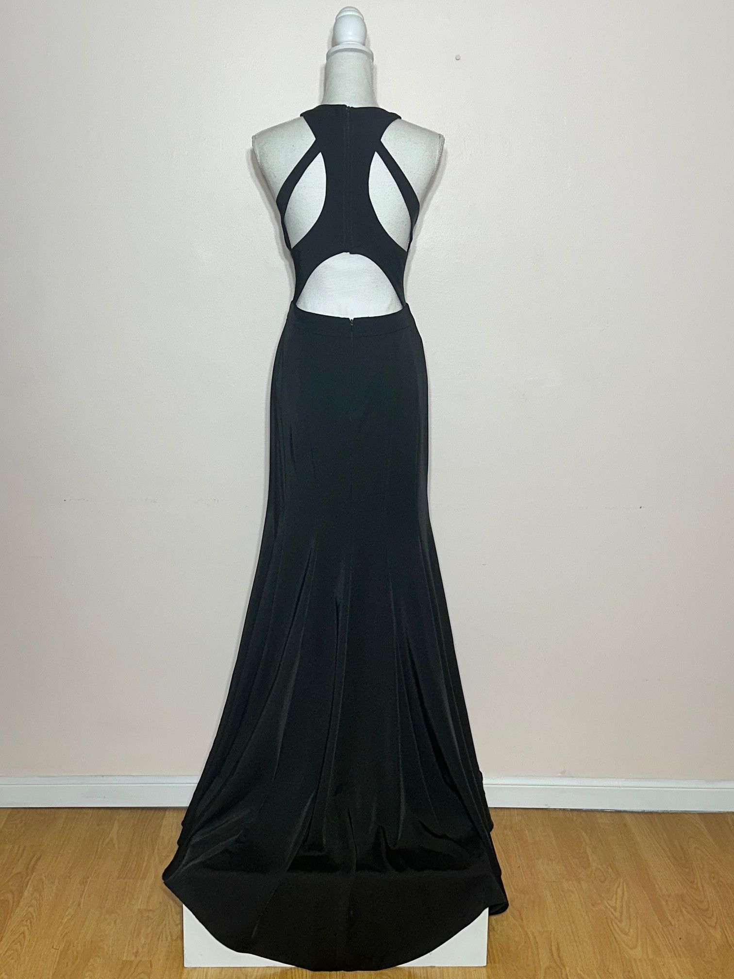Other Let's Black Jersey Bias Scuba-Back Gown Size M Size M / US 6-8 / IT 42-44 - 3 Thumbnail