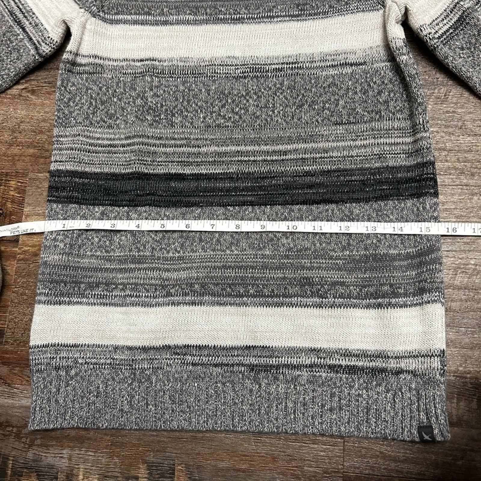 Eddie Bauer Eddie Bauer Black White and Grey Striped Knit Sweater Small Size M / US 6-8 / IT 42-44 - 7 Thumbnail