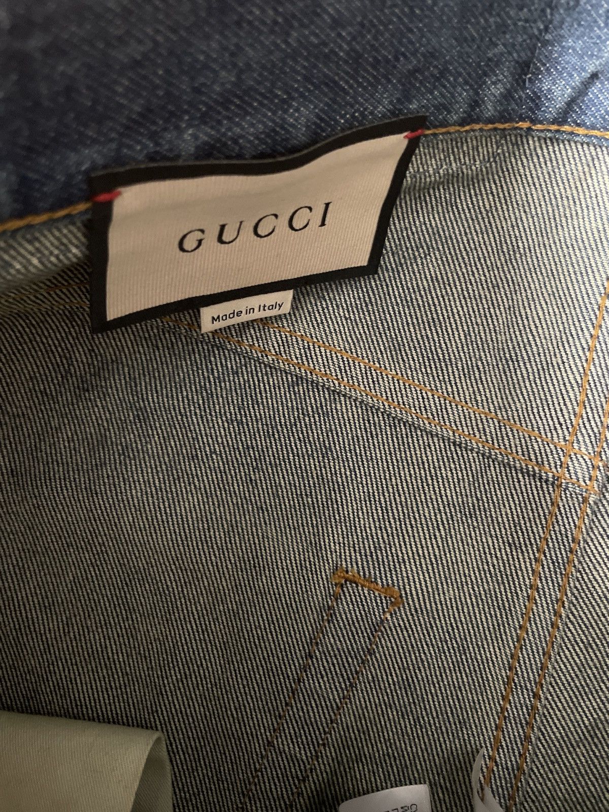 Gucci Straight Leg Frayed Crystal-Embellished Jeans Size US 30 / EU 46 - 7 Thumbnail