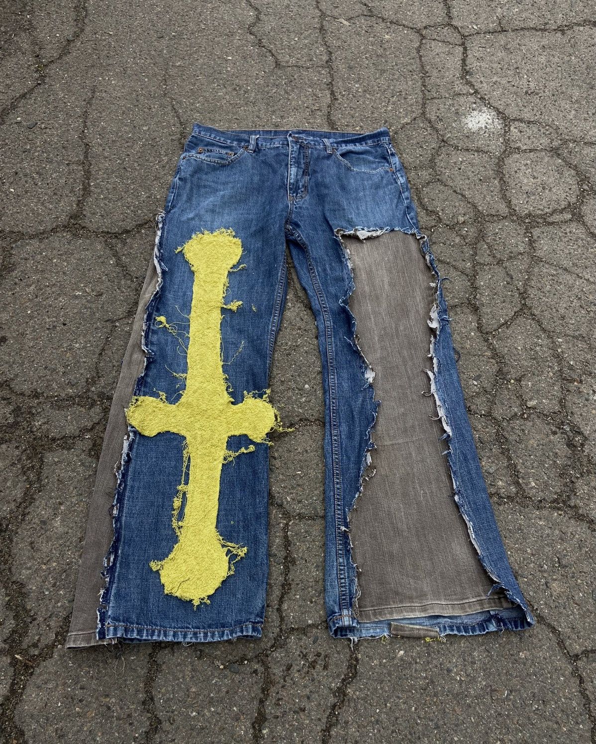 Handmade × Japanese Brand × Vintage Upcycled Jeans Size US 33 - 4 Thumbnail