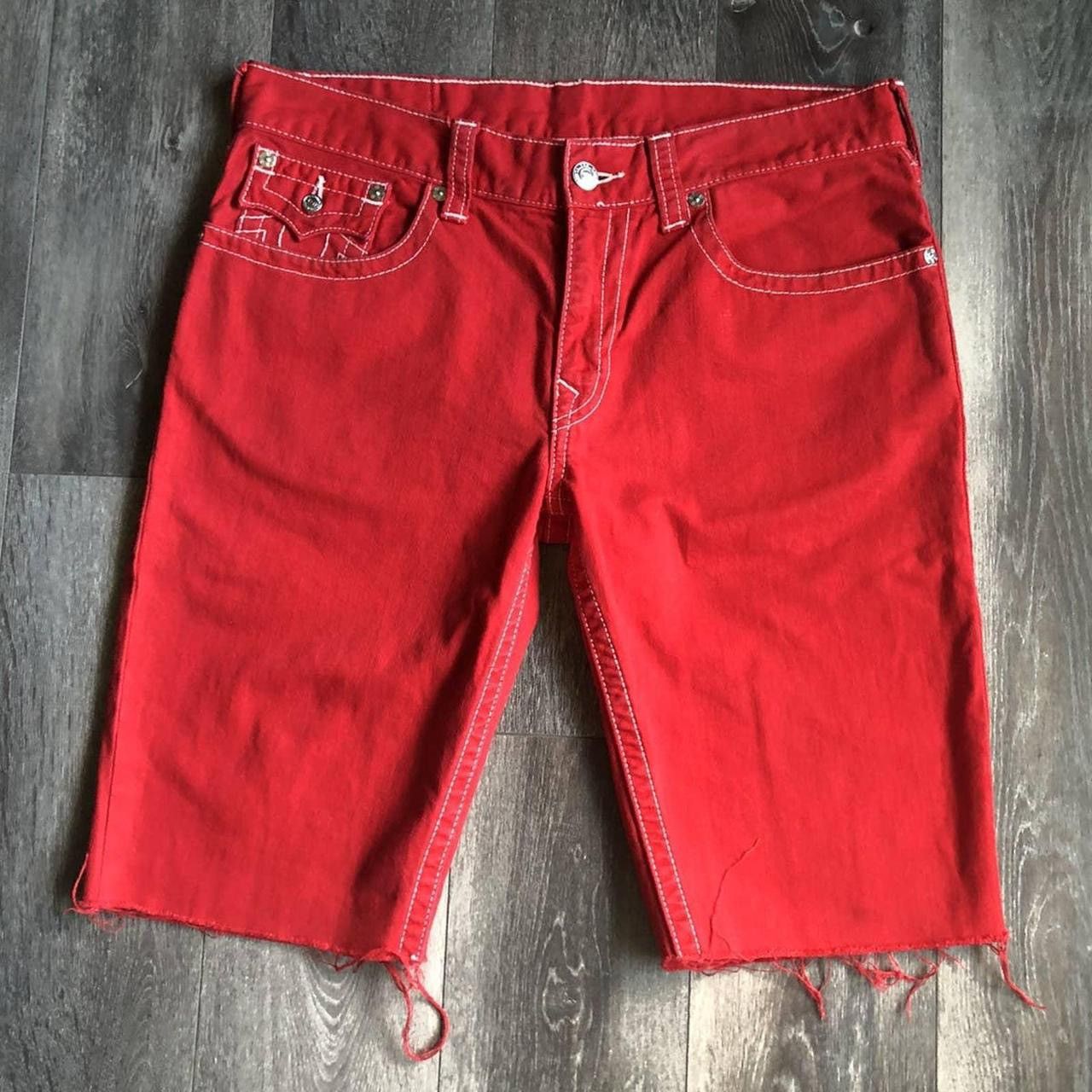 True Religion True Religion Men's Red and White Shorts Size US 32 / EU 48 - 2 Thumbnail