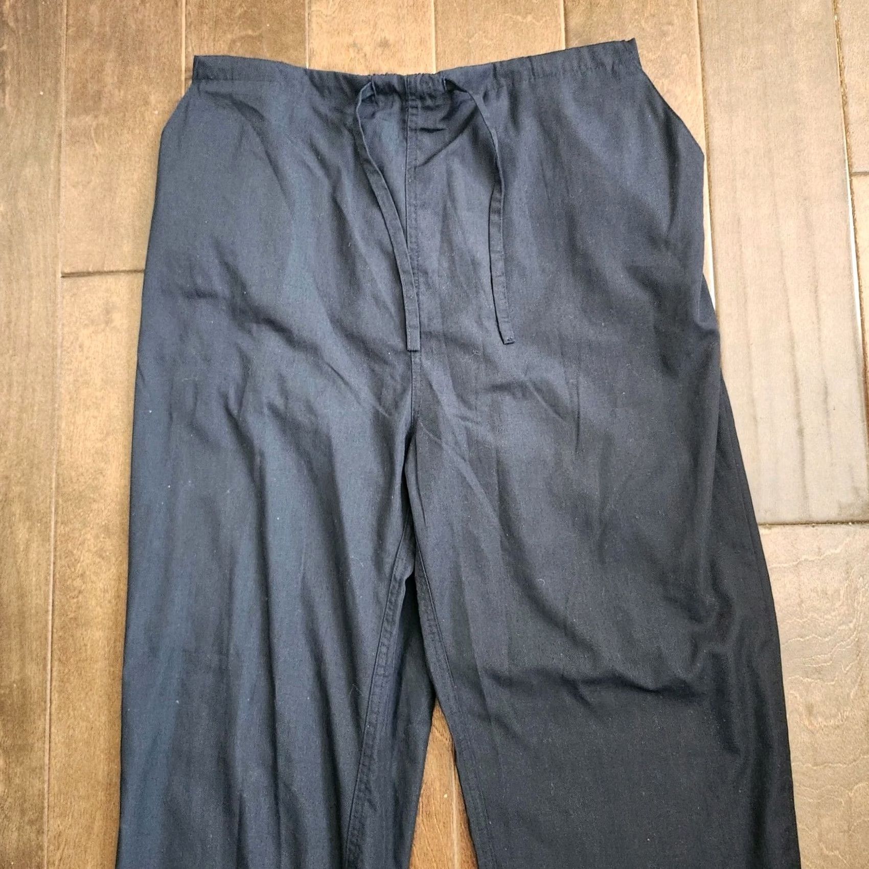 Vintage Natural Uniforms Navy Blue Medical Scrub Work Pants L Unisex Cotton Blend Solid Comfort Size US 33 - 6 Thumbnail