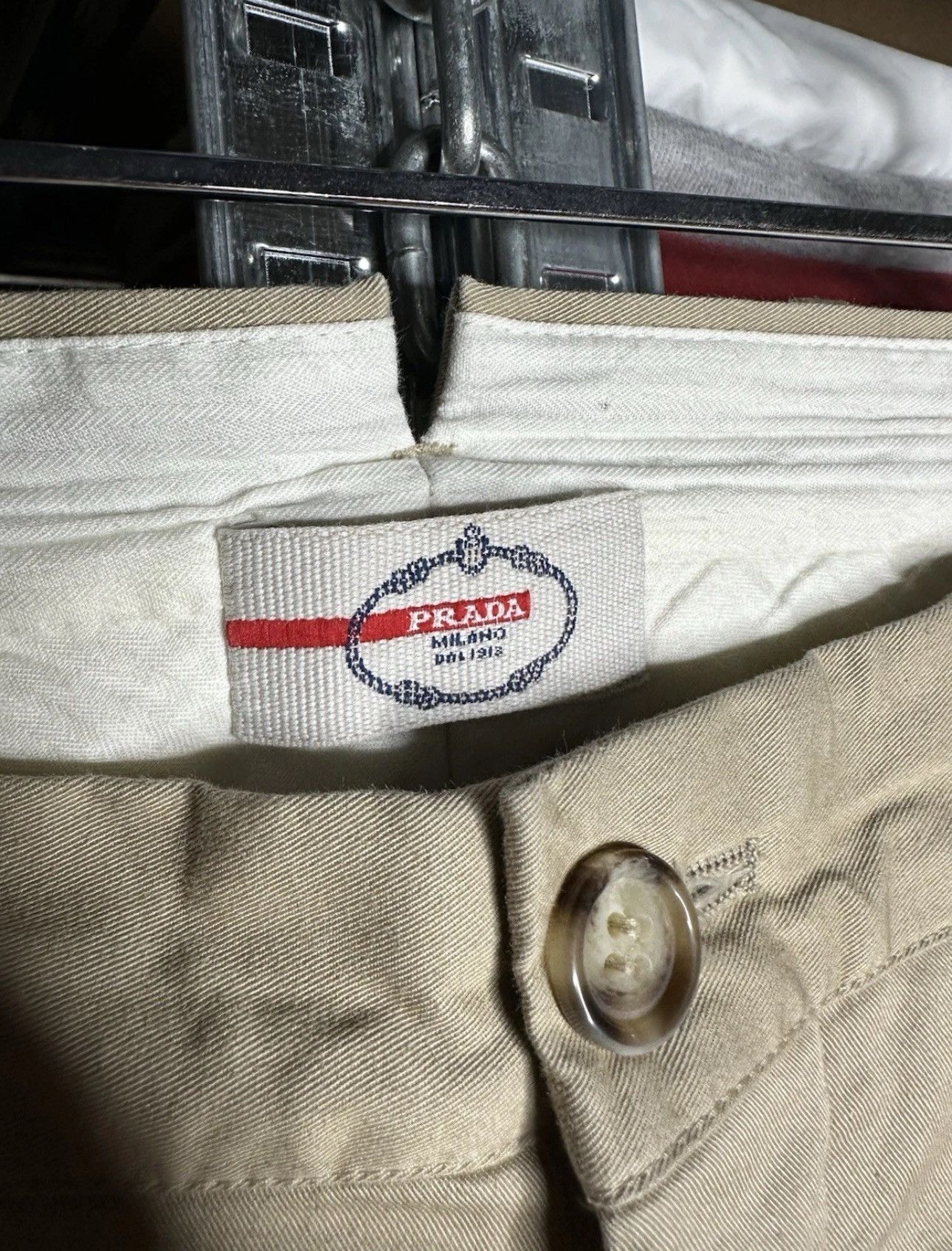 Prada Prada Milano Beige Cotton Pants Size 48 Chino Trousers Size US 32 / EU 48 - 4 Thumbnail