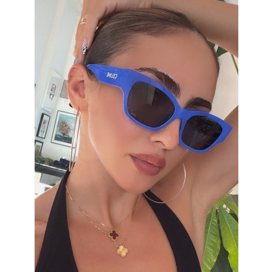 Celine NEW Celine CL40197U Cat Eye Blue Logo Sunglasses Size ONE SIZE - 1 Thumbnail