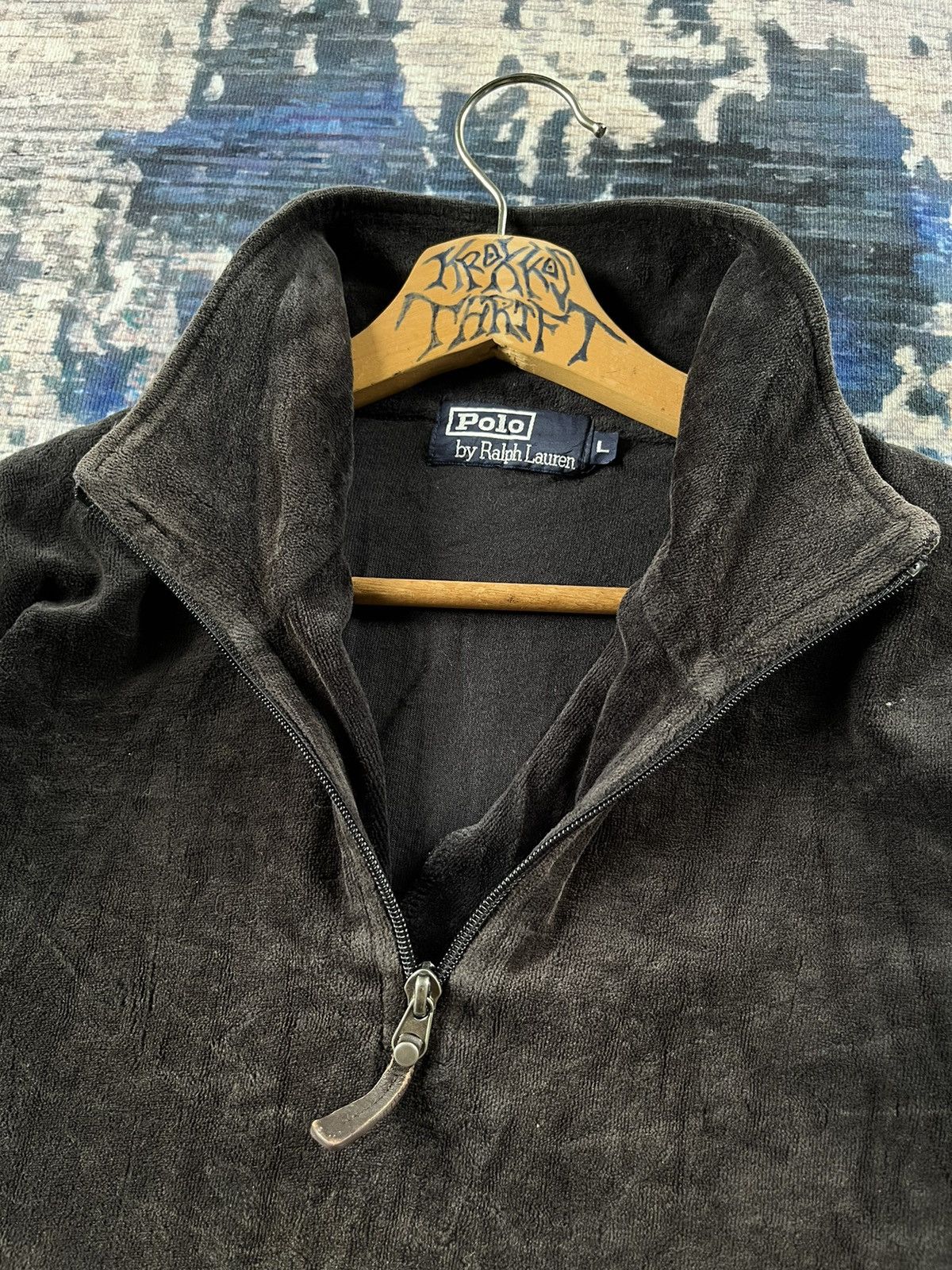 Polo Ralph Lauren × Ralph Lauren 💥Vintage Polo Ralph Lauren Half Zipper Long Sleeve Size US L / EU 52-54 / 3 - 2 Thumbnail