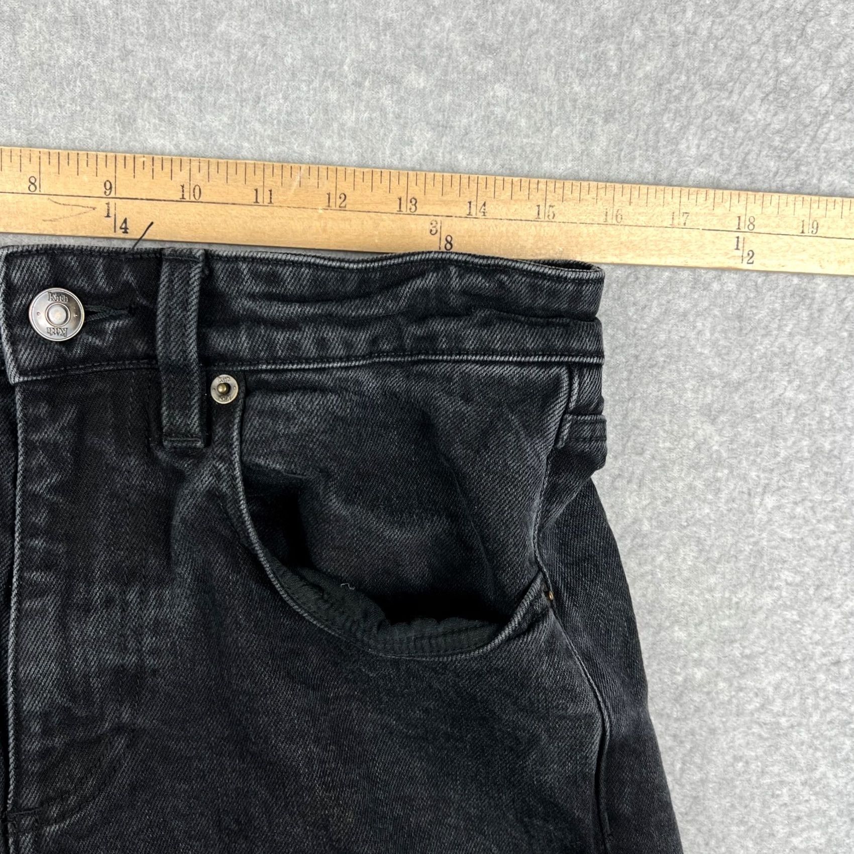 Kith Kith Mens Black Jeans 30x31 Slim Fit Stretch Denim Varick Taper Pants Size US 30 / EU 46 - 5 Thumbnail