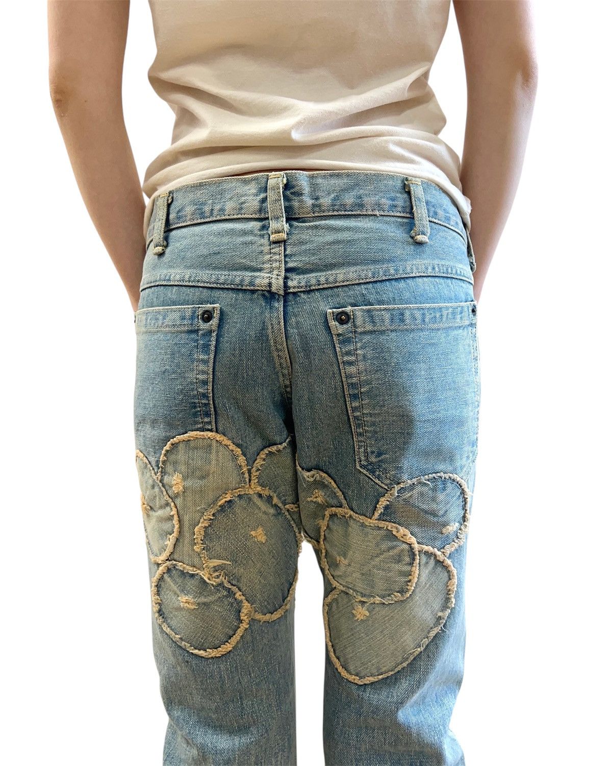 Cosmic Wonder Rare🔥1999 Cosmic Wonder ‘MADONNA’ Patchwork Distressed Denim Size 30" / US 8 / IT 44 - 5 Thumbnail
