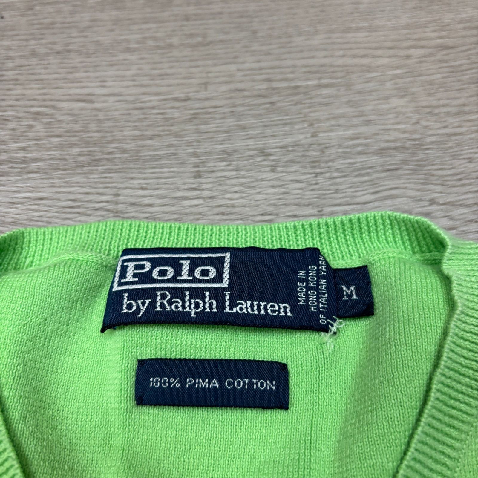 Polo Ralph Lauren × Vintage Vintage Polo Ralph Lauren Pima Cotton V Neck Sweater Medium Size US M / EU 48-50 / 2 - 4 Thumbnail