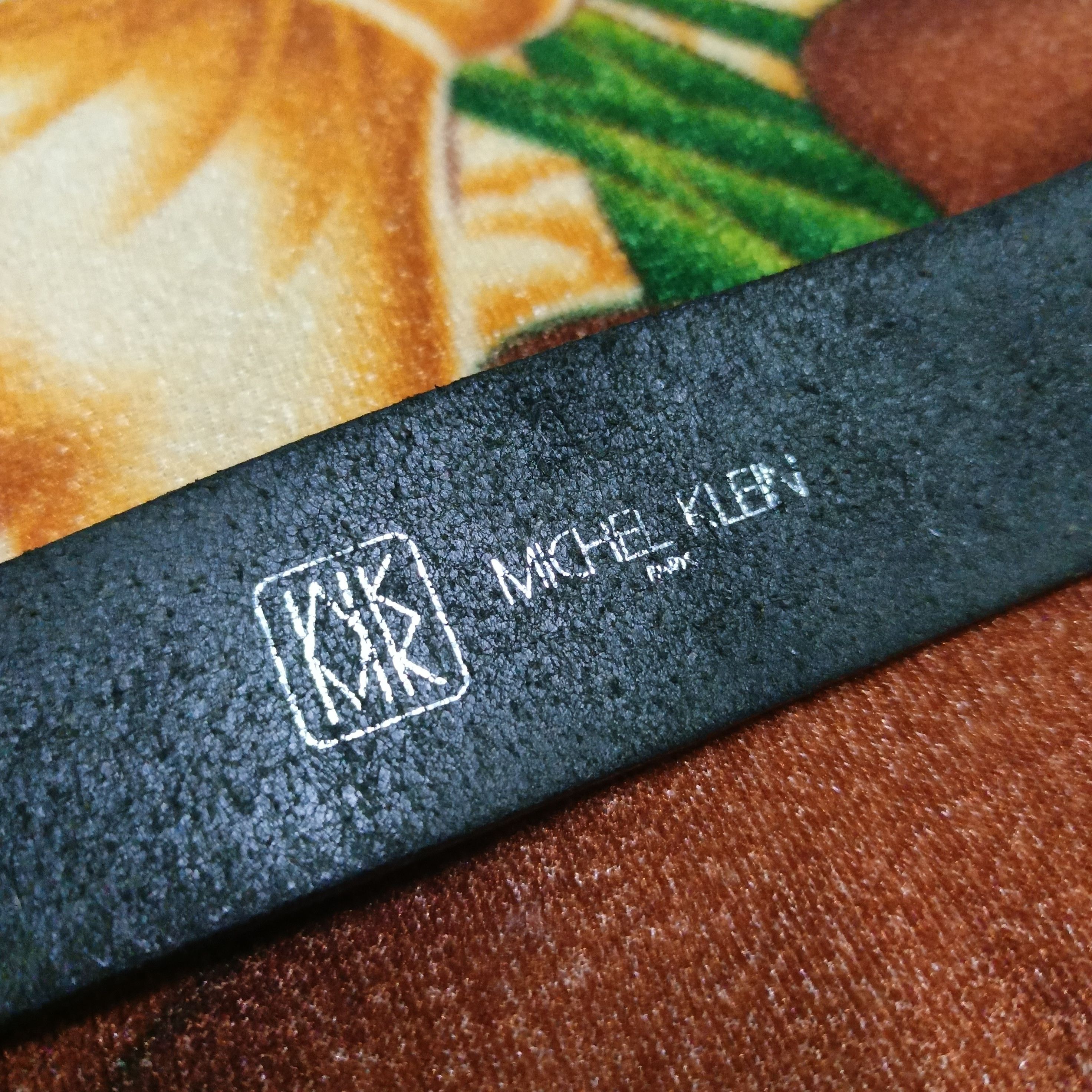 Michel Klein MICHEL KLEIN Paris Leather Black Belt Size ONE SIZE - 12 Thumbnail