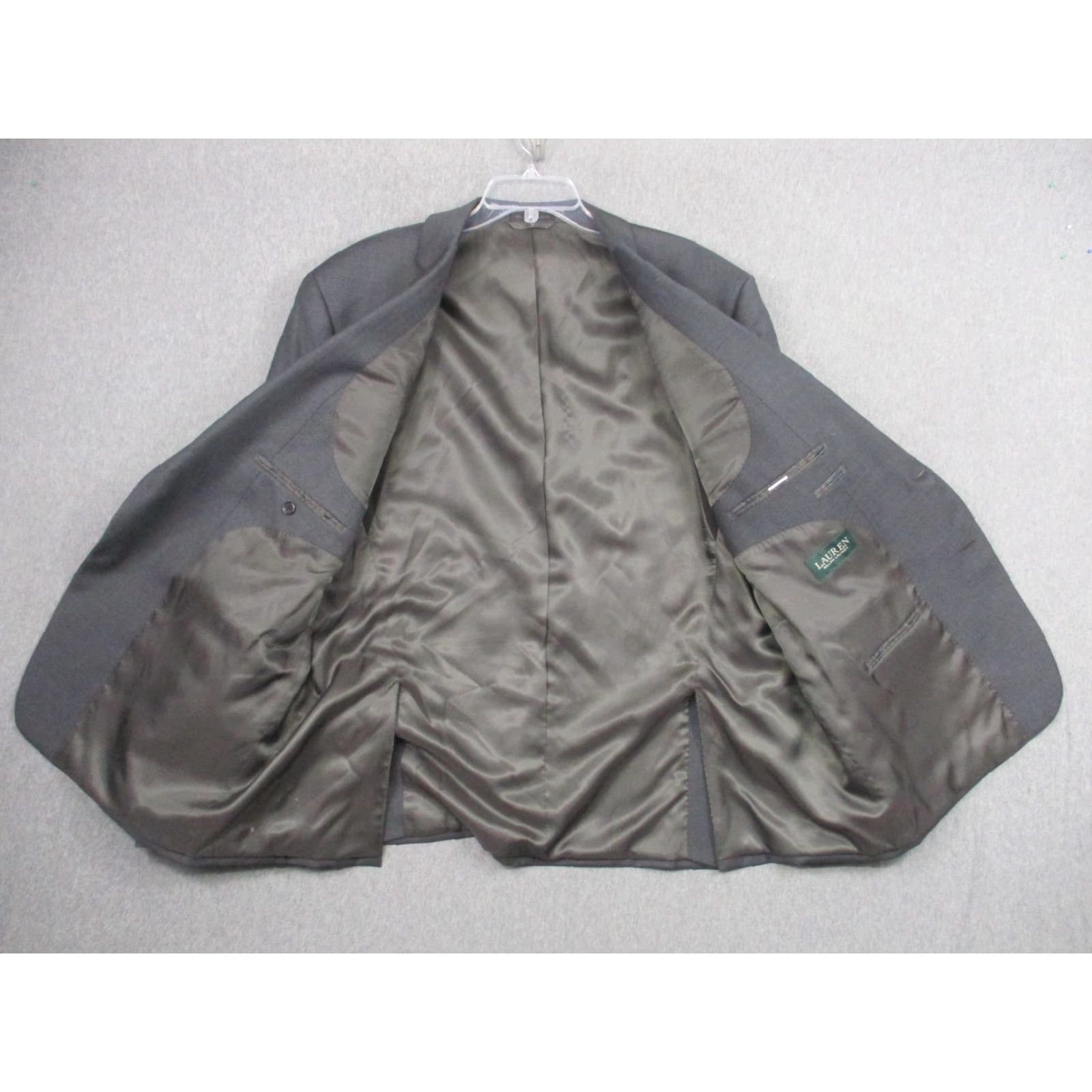 Ralph Lauren Lauren Ralph Lauren Blazer Mens 50R Gray Wool Two Button Sport Coat Jacket Size 50R - 3 Thumbnail