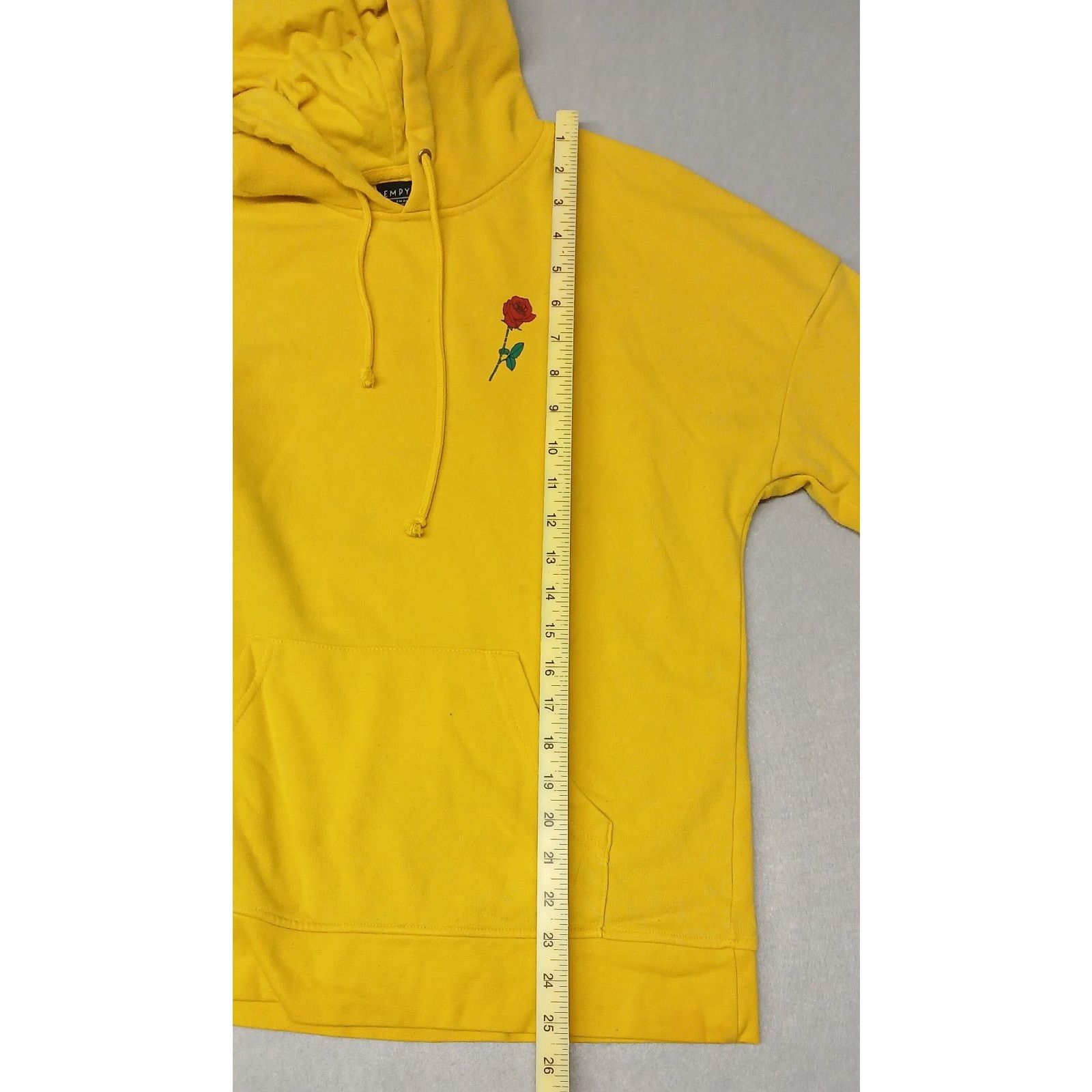 Empyre Empire (Small) Yellow Slit Pocket String Pullover Hoodie Size S / US 4 / IT 40 - 2 Thumbnail