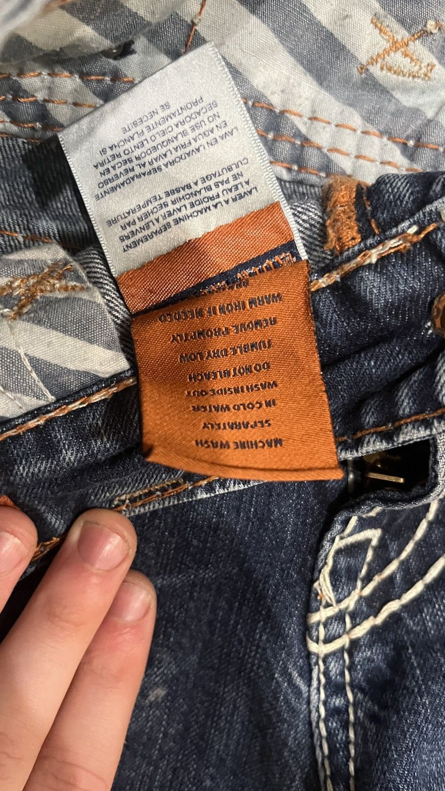 Rock Revival blue and white stitch rock revivals VERY RARE Size US 32 / EU 48 - 6 Thumbnail