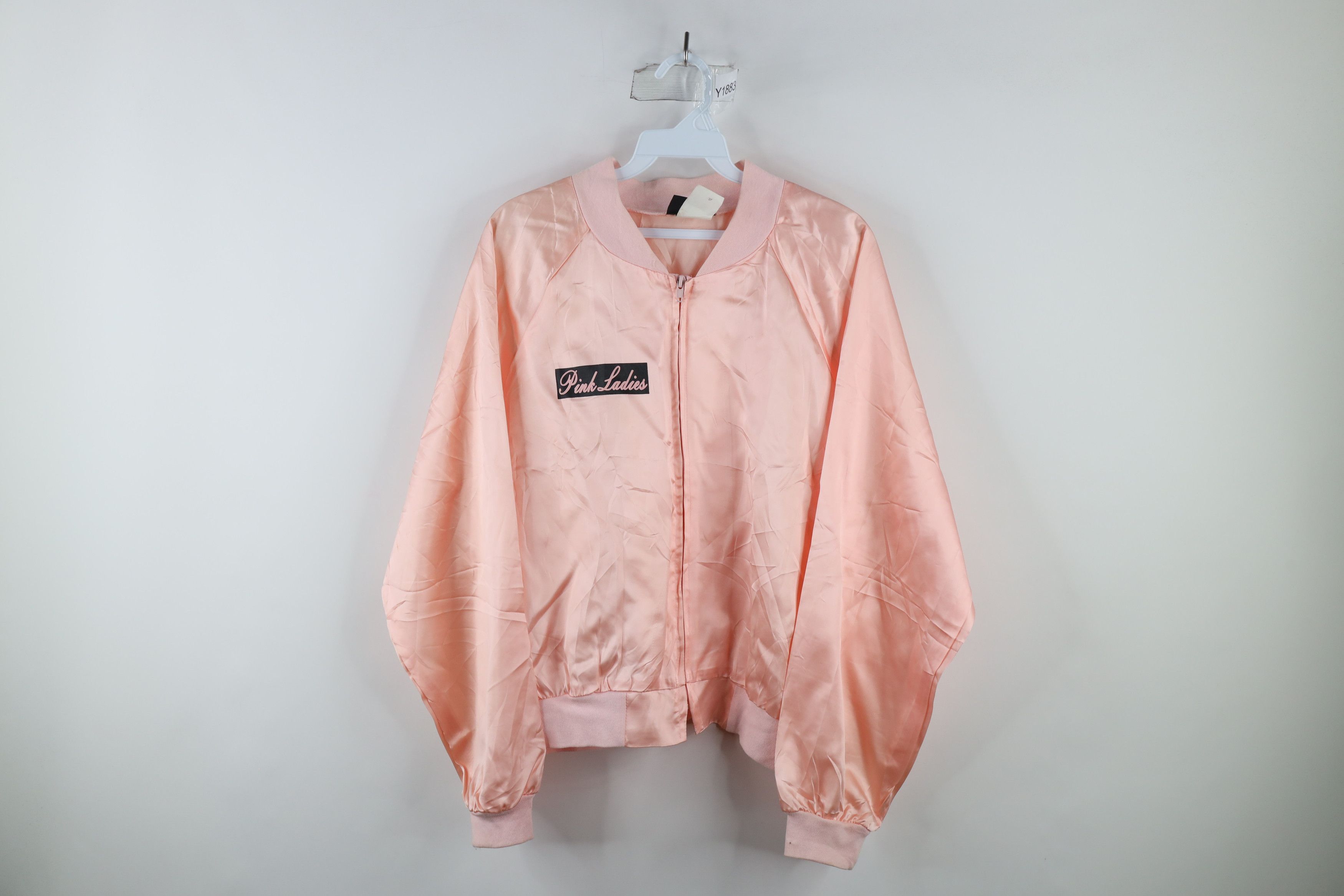 Vintage 90s Grease Pink Ladies Satin Bomber Jacket Pink USA