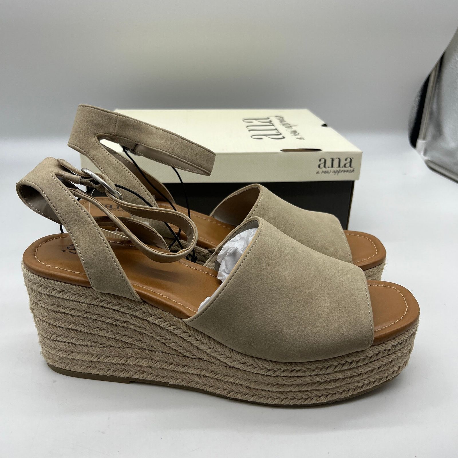Other a.n.a Laskie Women Shoes Ankle Buckle Strap Sandals Size US 11 / IT 41 - 1 Thumbnail